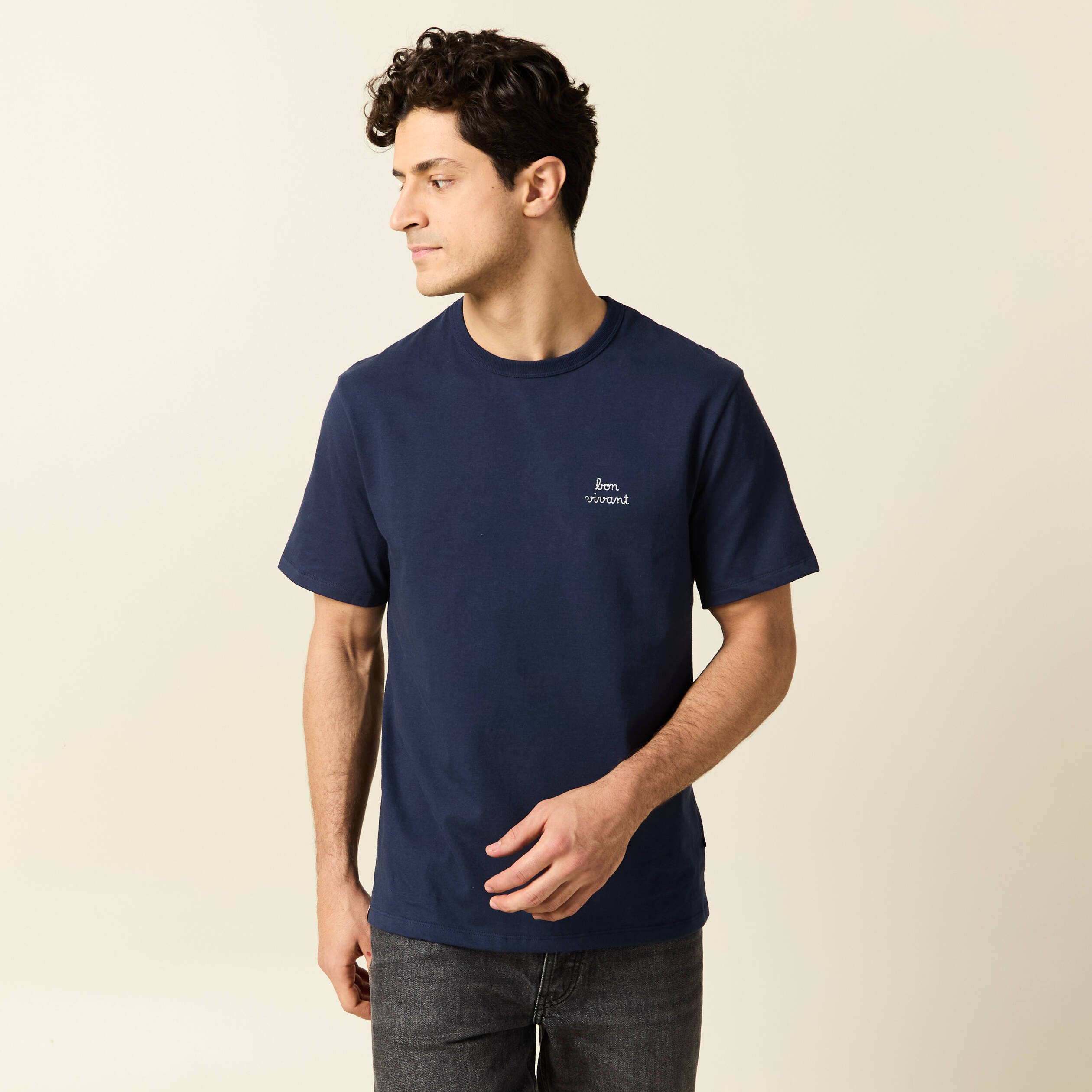 t shirt manches courtes bleu marine homme T-shirt manches courtes bleu marine homme