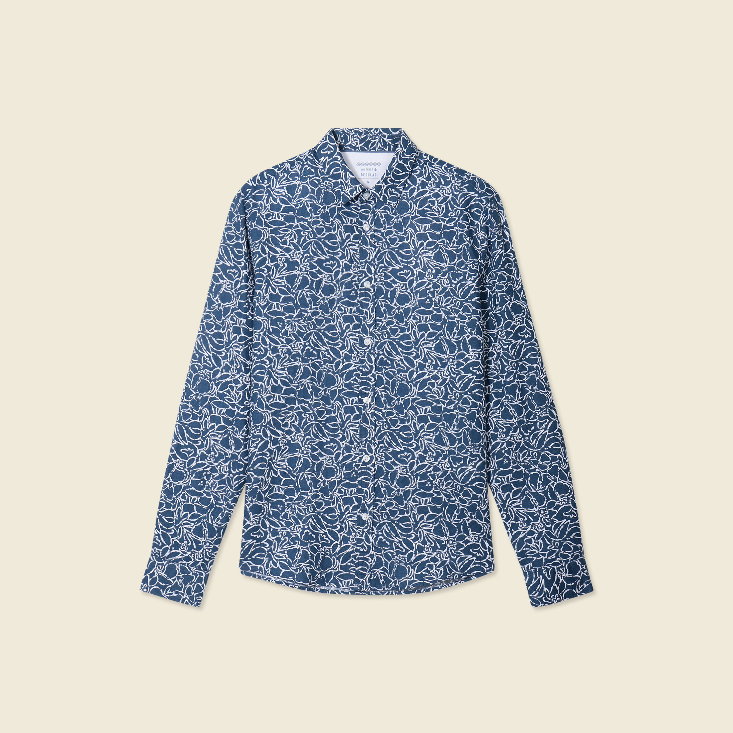 Chemise manches longues bleu homme
