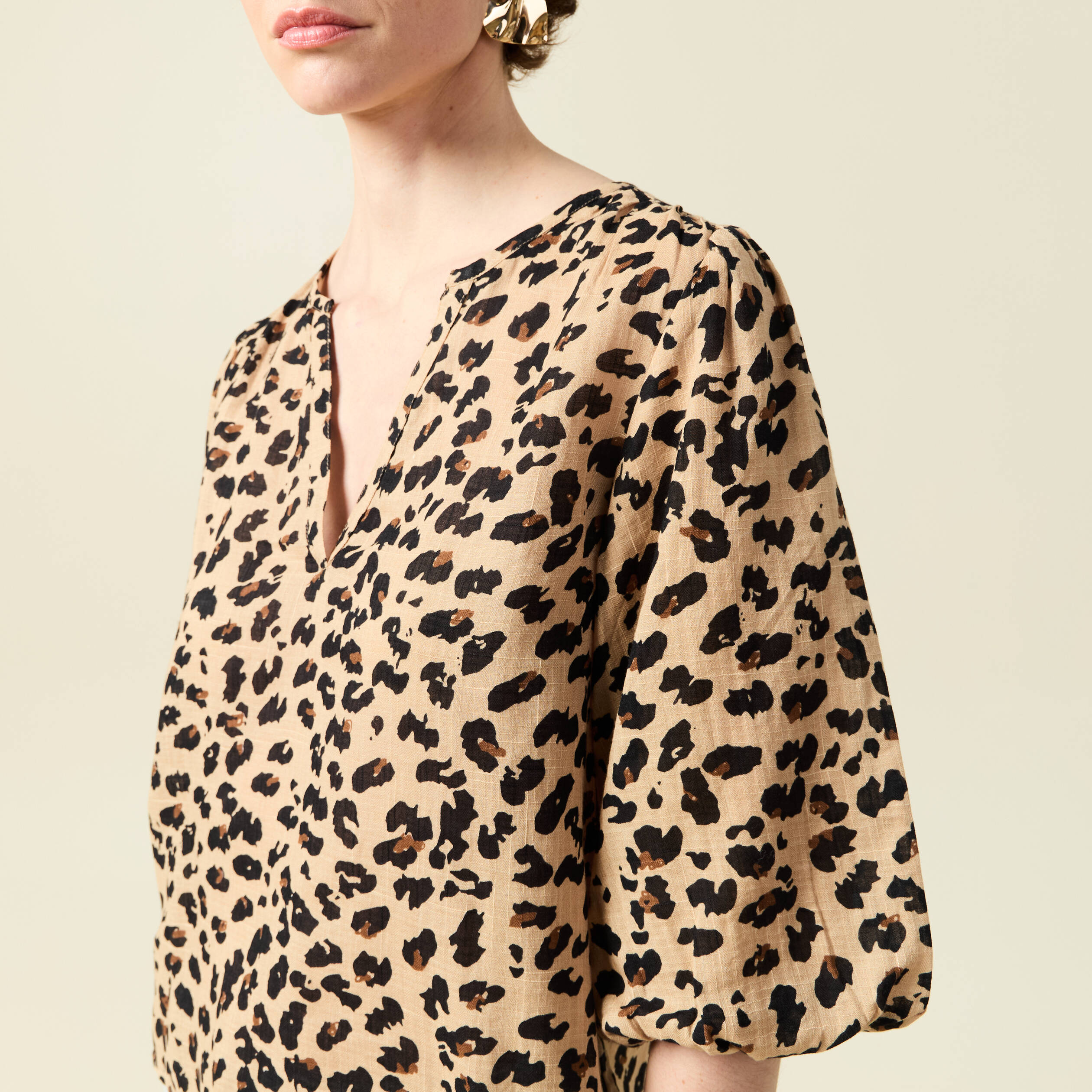 blouse manches courtes marron clair femme Blouse manches courtes marron clair femme