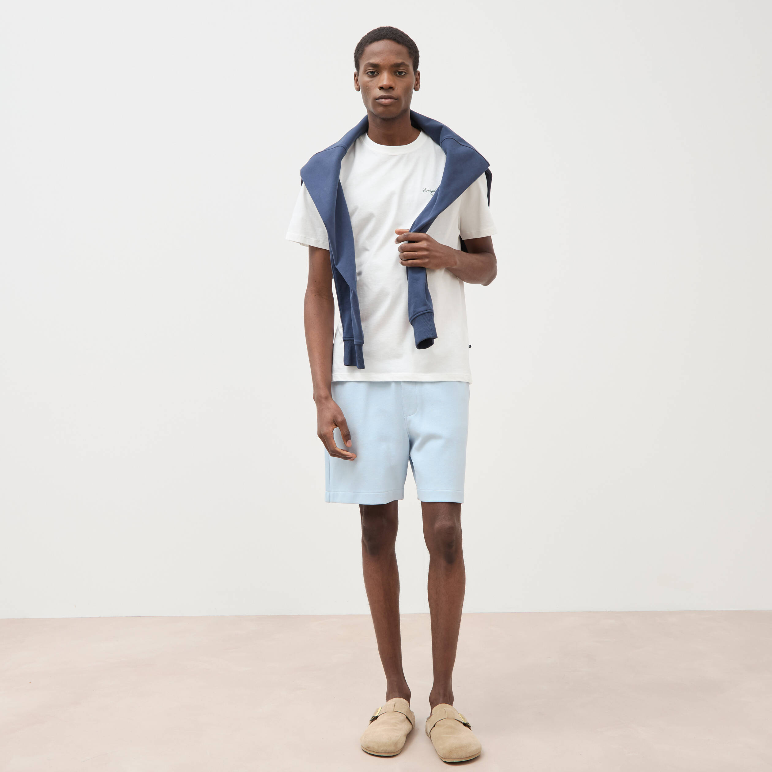 T-shirt en coton ecru homme