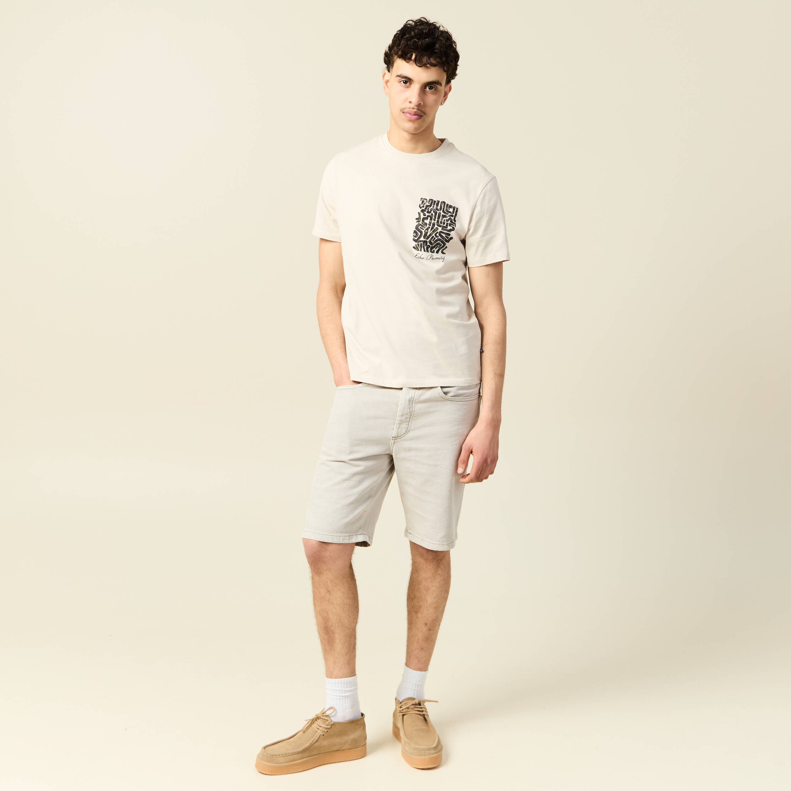 T-shirt manches courtes sable homme