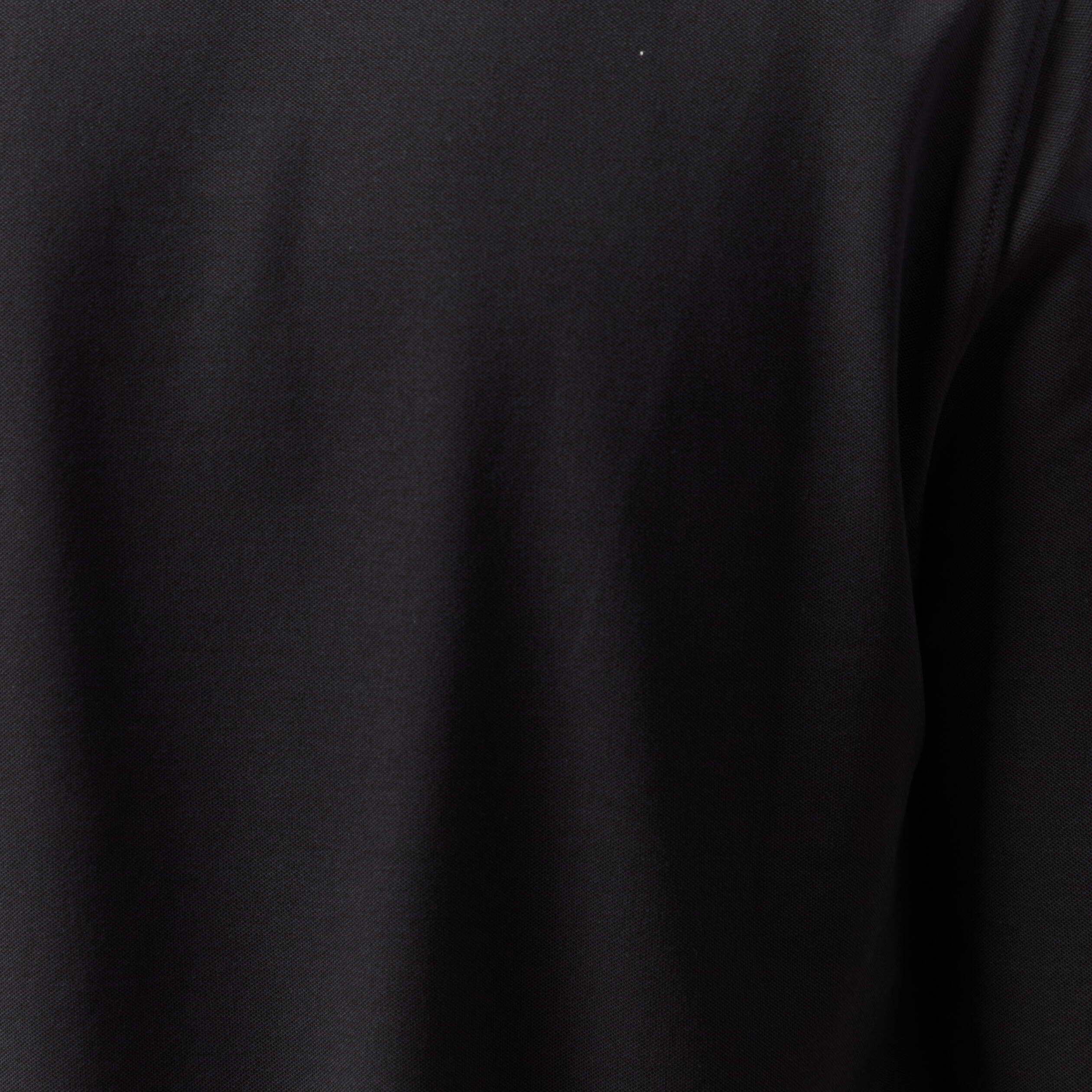 Polo cintr&eacute; manches longues noir homme