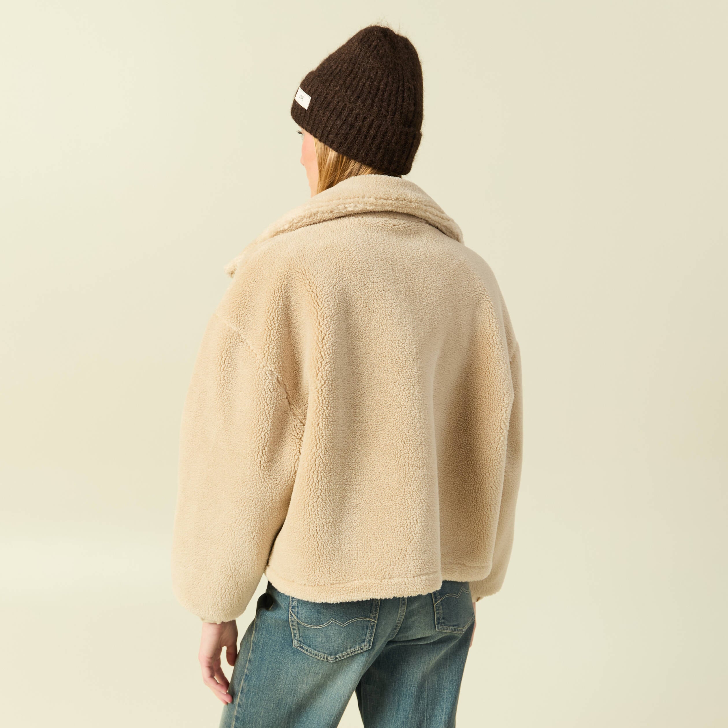 Veste Polaire Musto Femme Taille 8 - Fermeture éclair Intégrale - Crème - État Vintage