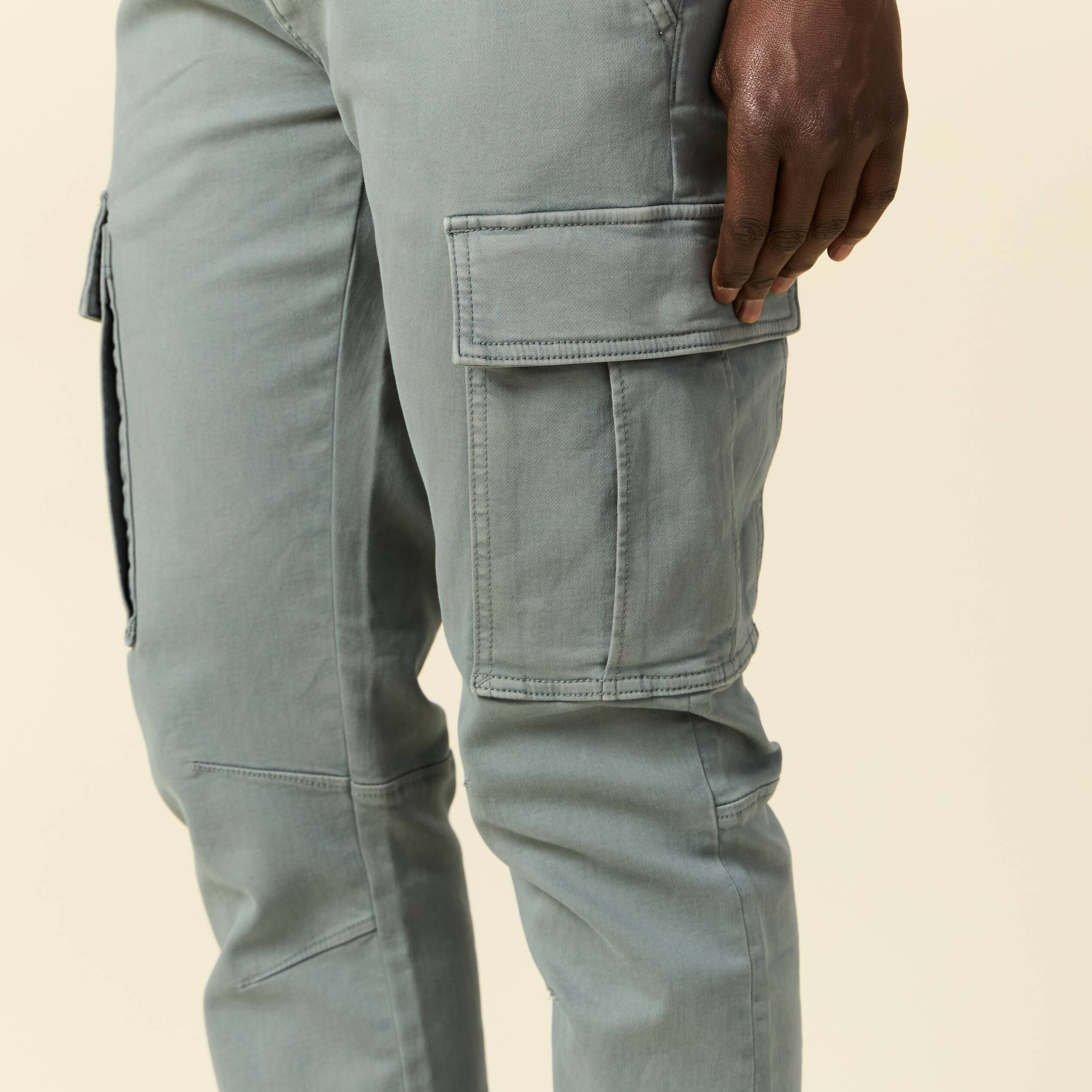 pantalon battle bas resserre bleu gris homme Pantalon battle bas resserré bleu gris homme