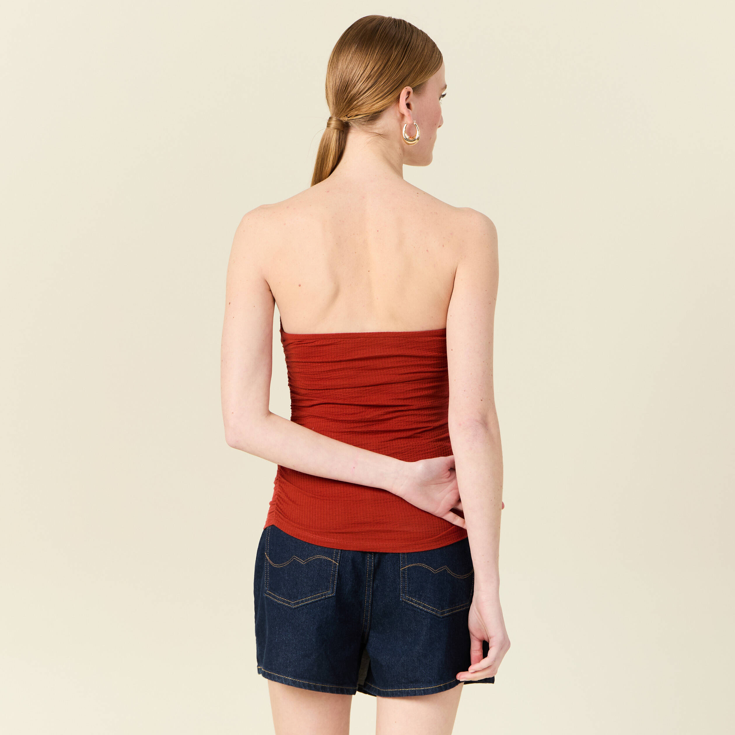 Bustier rouge femme hot sale