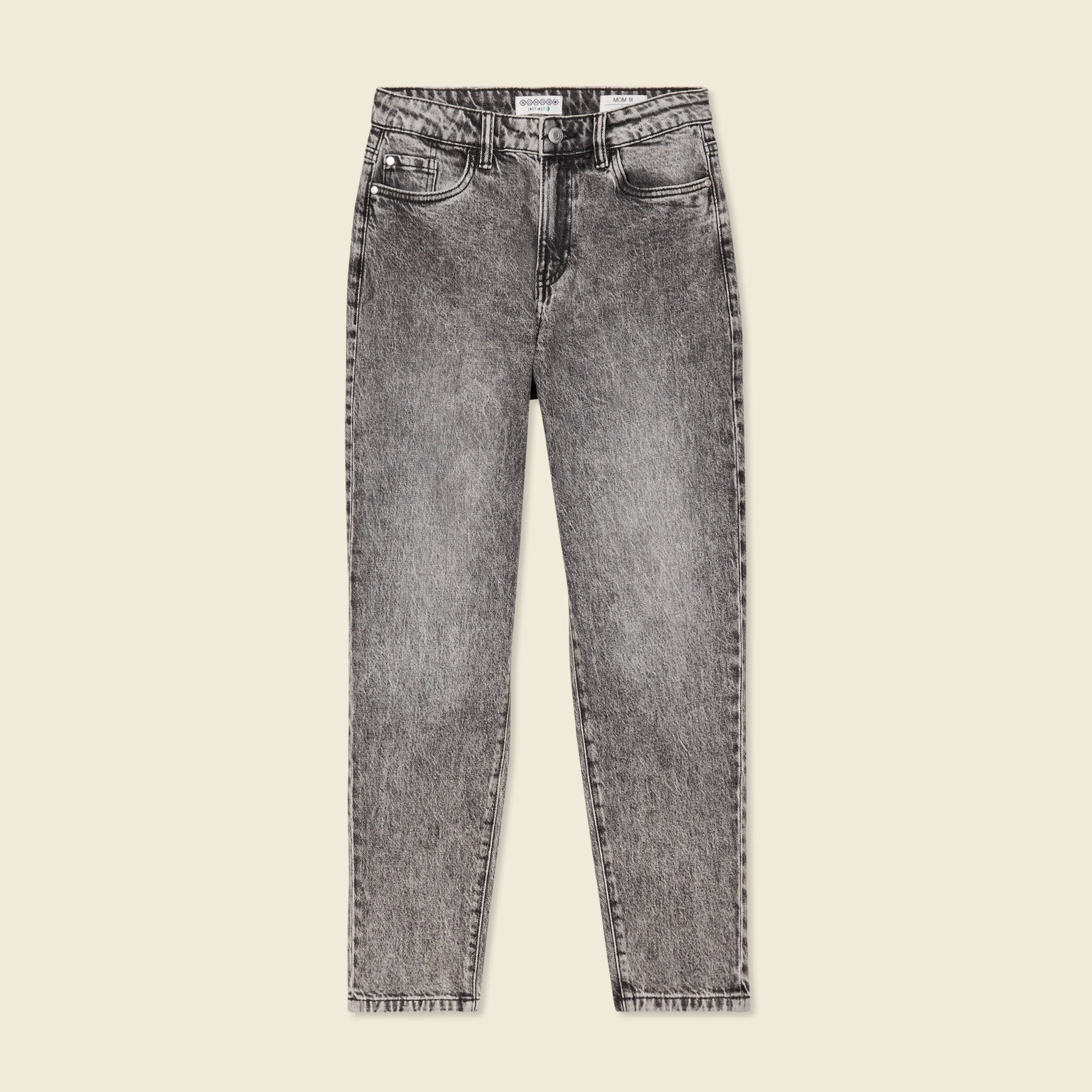 jeans mom 78eme denim snow gris femme Jeans mom 7/8ème denim snow gris femme