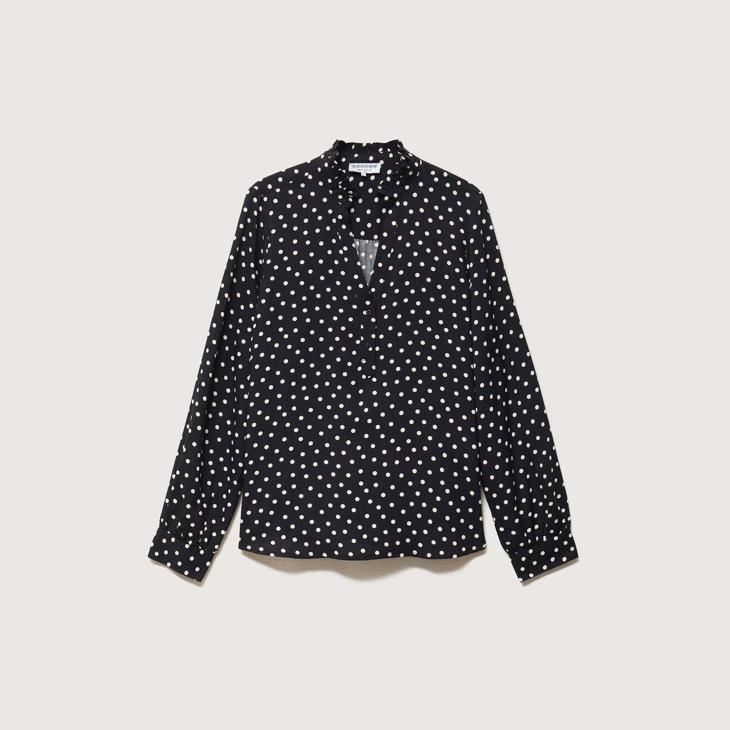 Blouse manches longues noir femme
