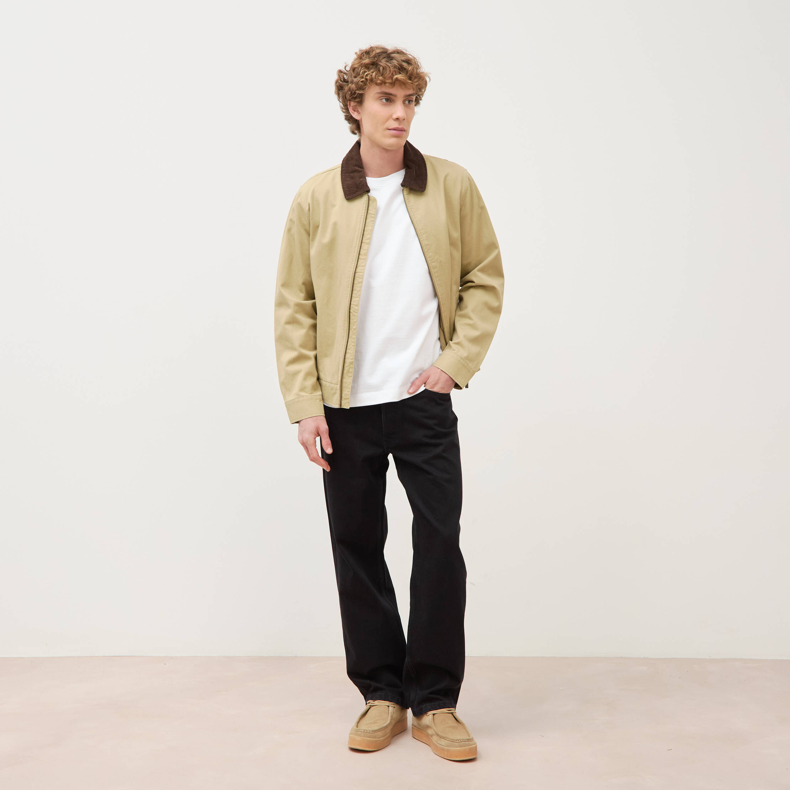 Jeans large relaxed denim noir homme