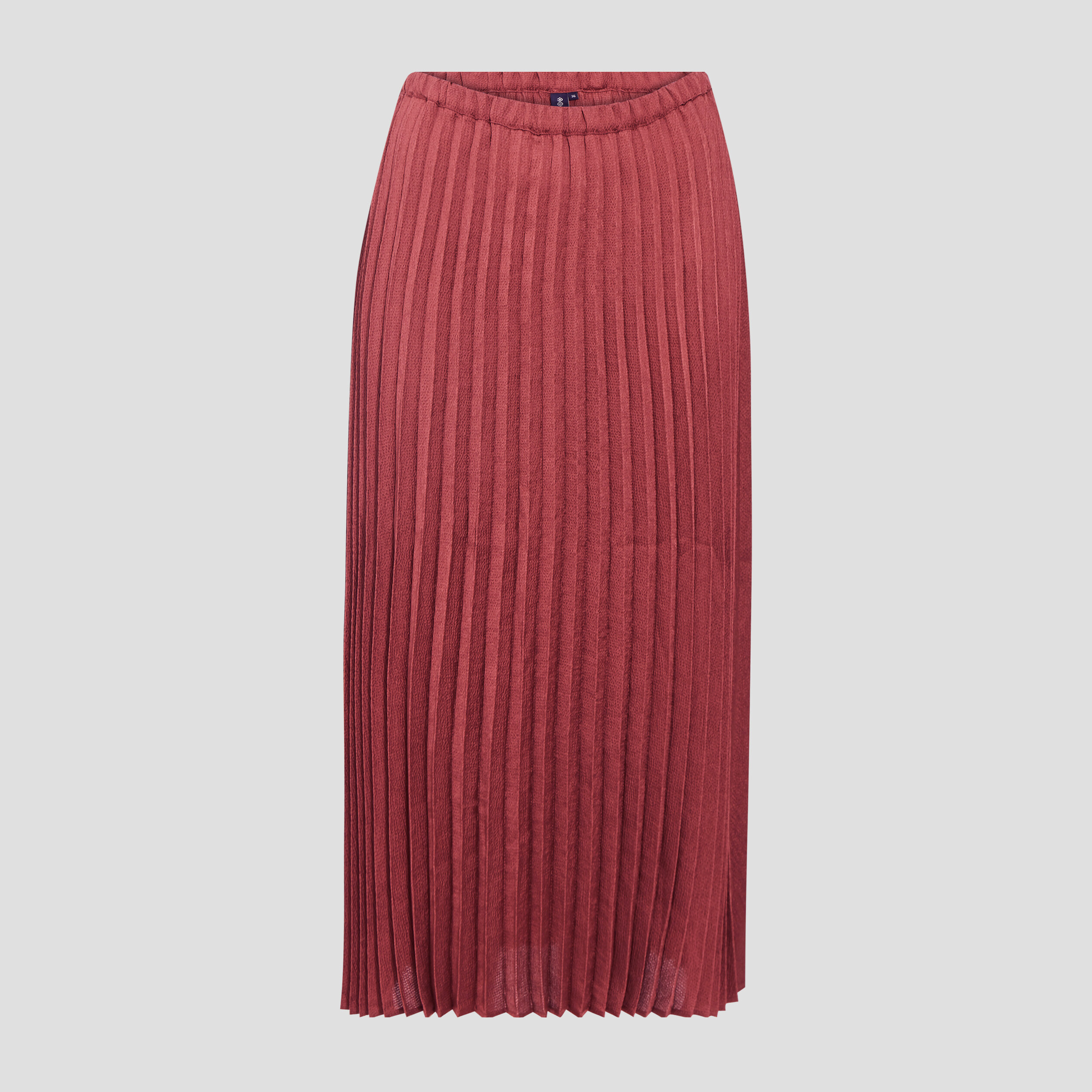 Jupe midi droite plissée vieux rose femme