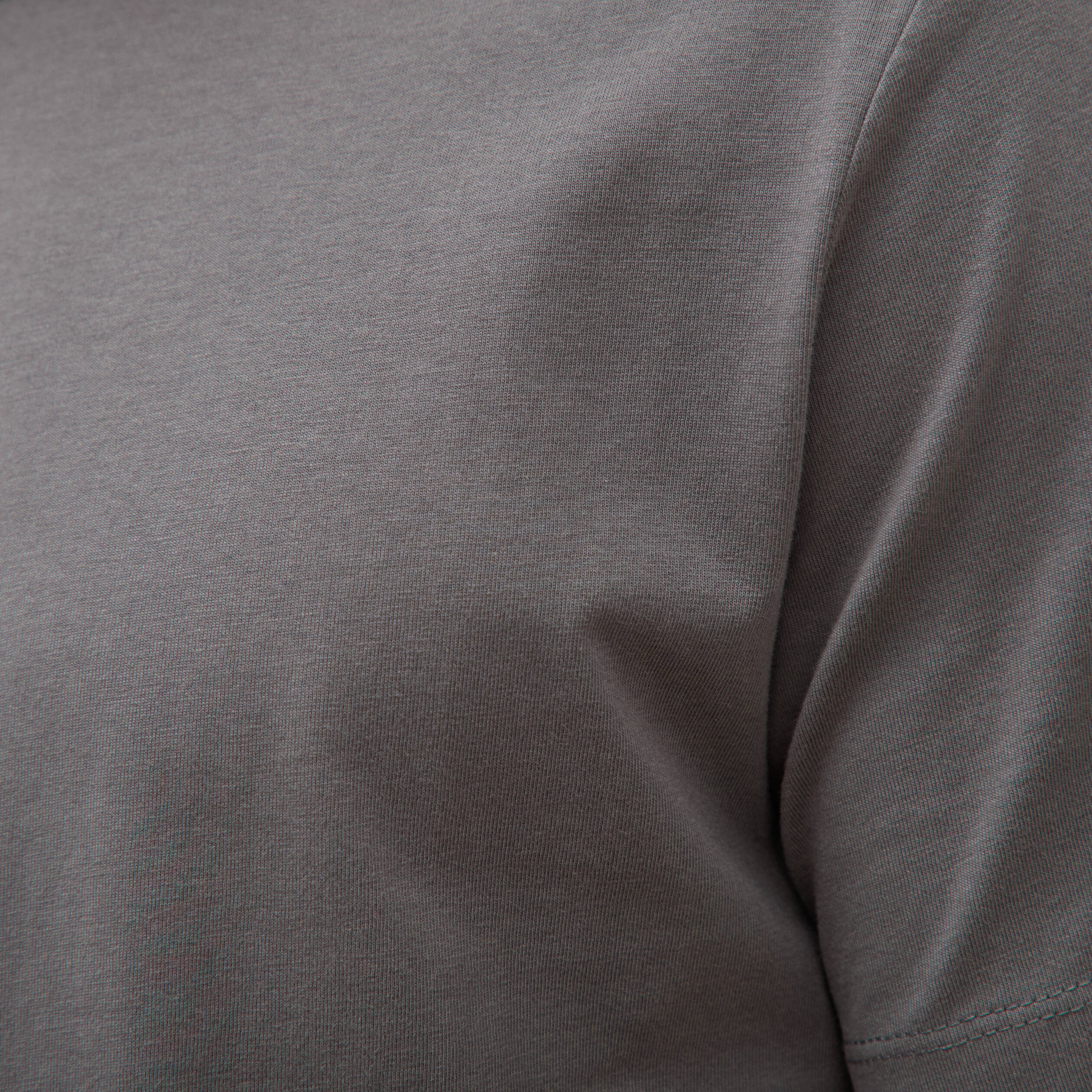 T-shirt en coton manches courtes gris fonc&eacute; homme