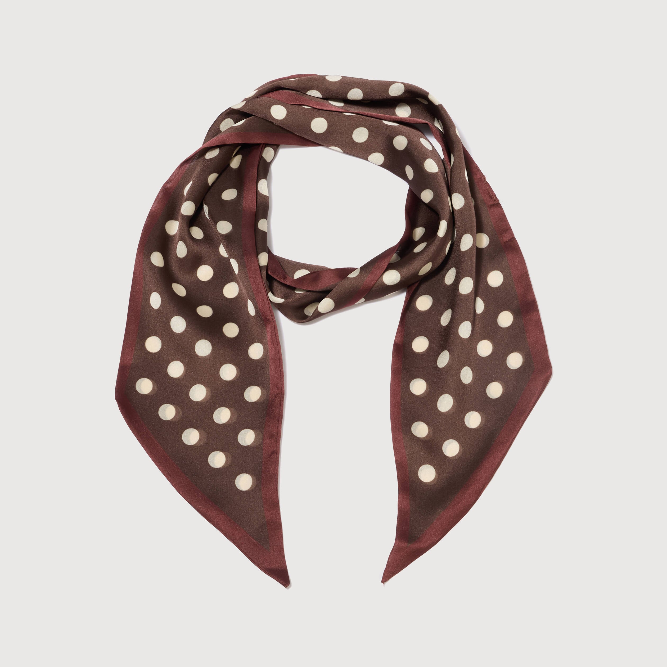 Foulard marron fonc&eacute; femme