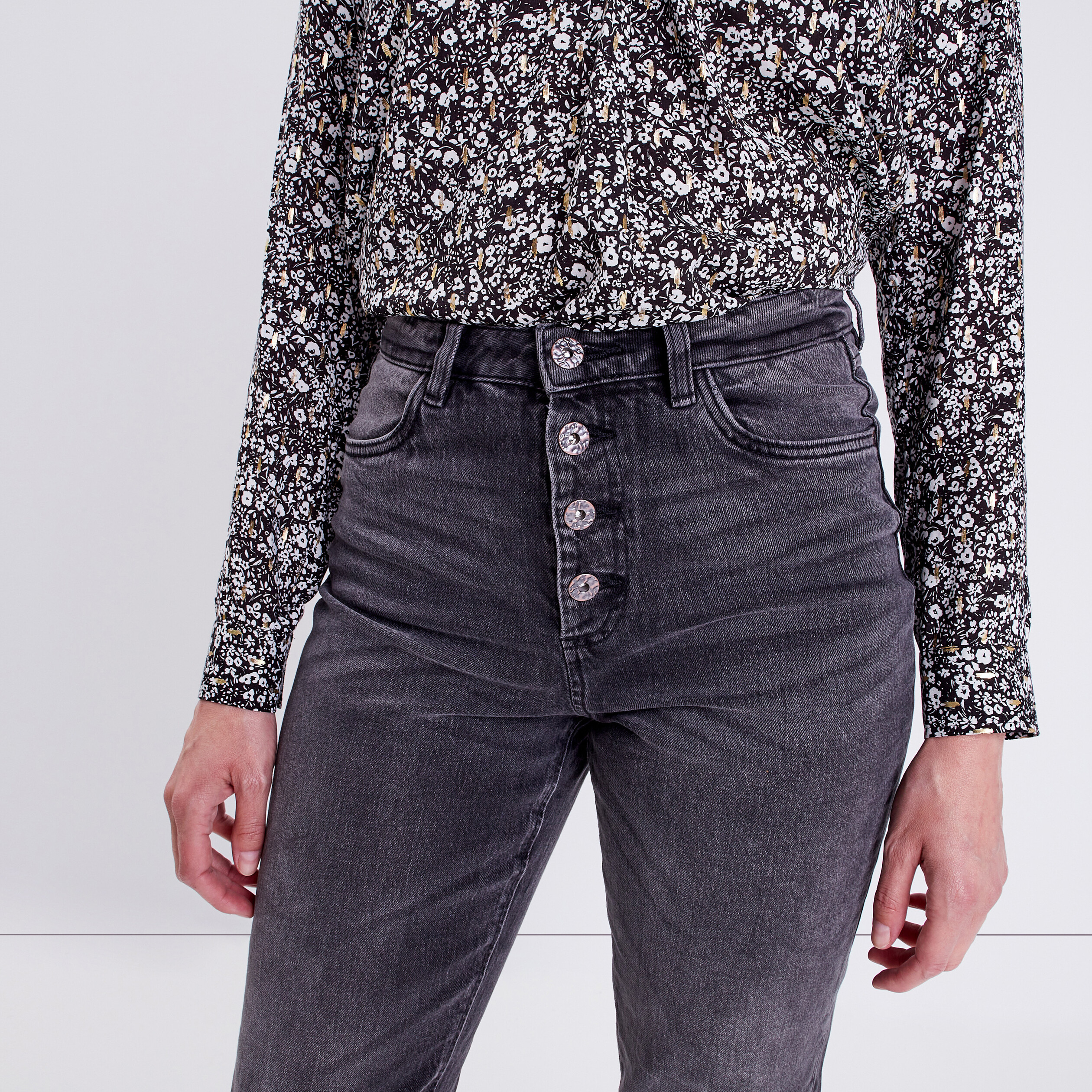 Jean mom 2025 taille haute noir