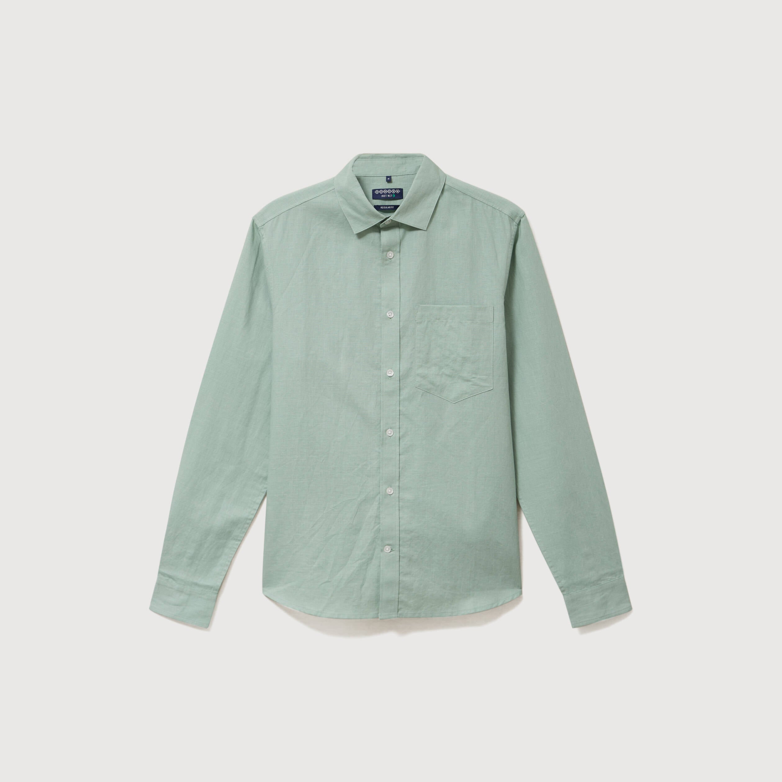 Chemise manches longues vert pastel homme