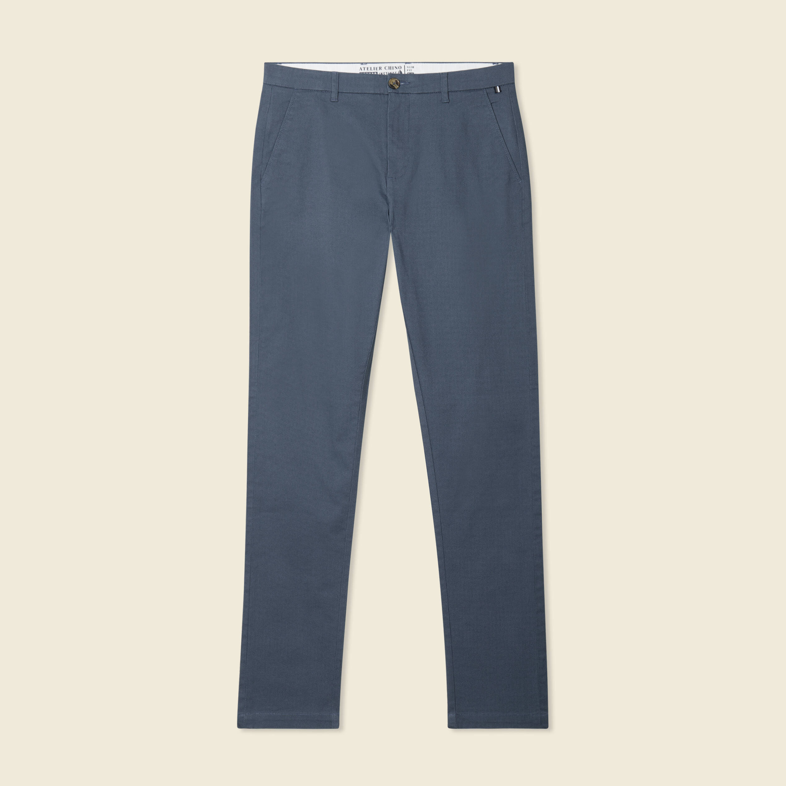 pantalon slim instinct chino bleu gris homme Pantalon slim Instinct chino bleu gris homme