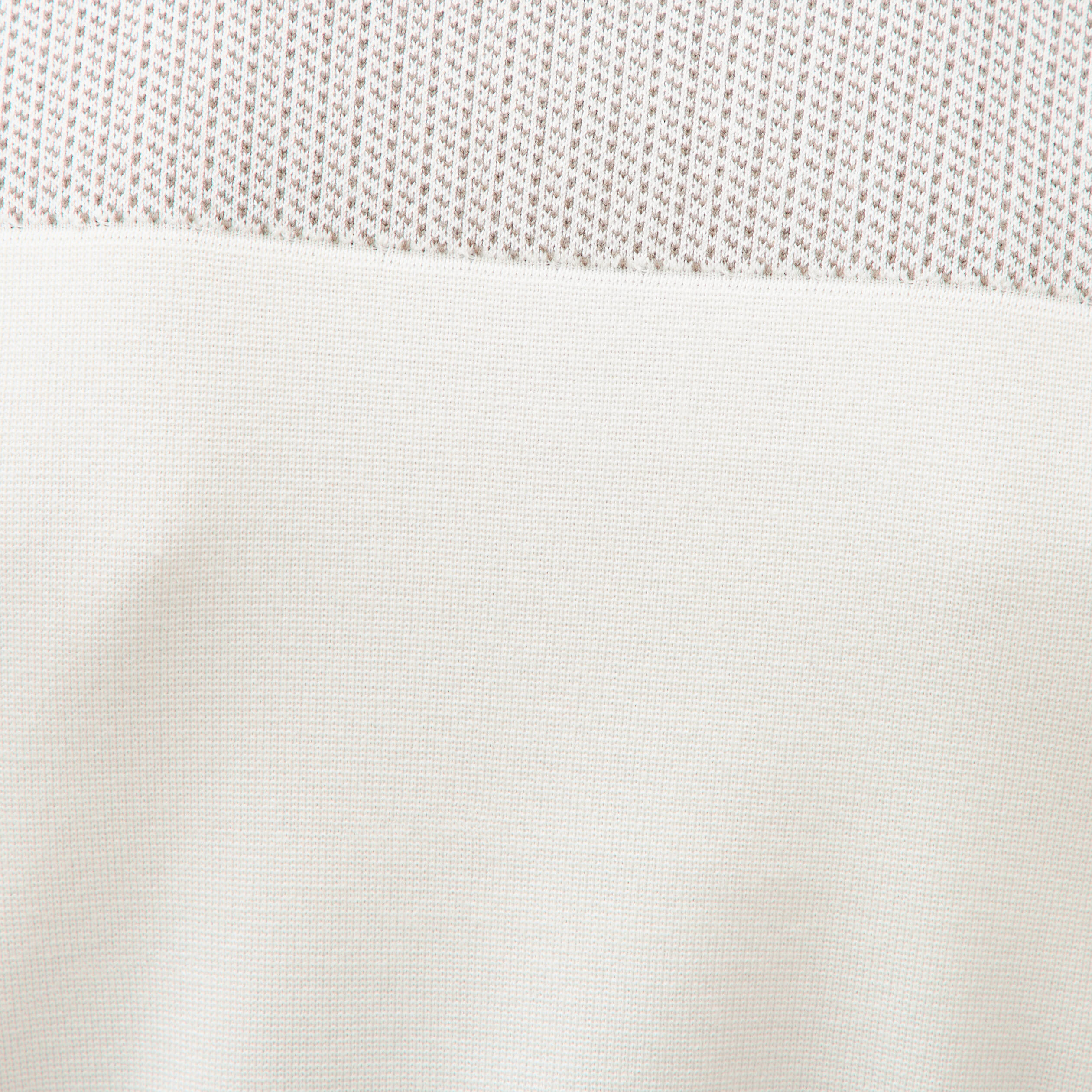 Pull droit fin col rond manches longues ecru homme