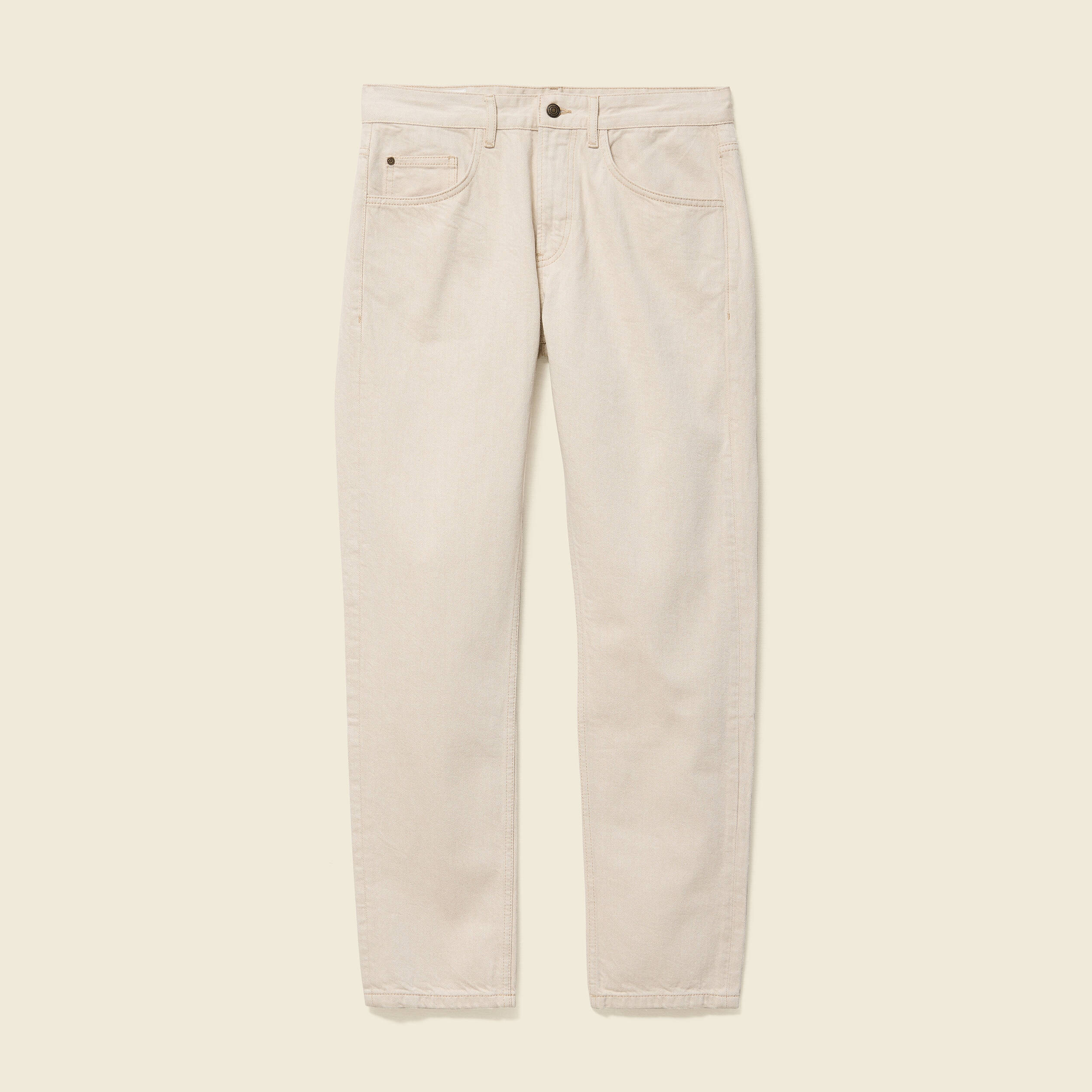jeans straight longueur 32 en coton ecru homme Jeans straight longueur 32 en coton ecru homme