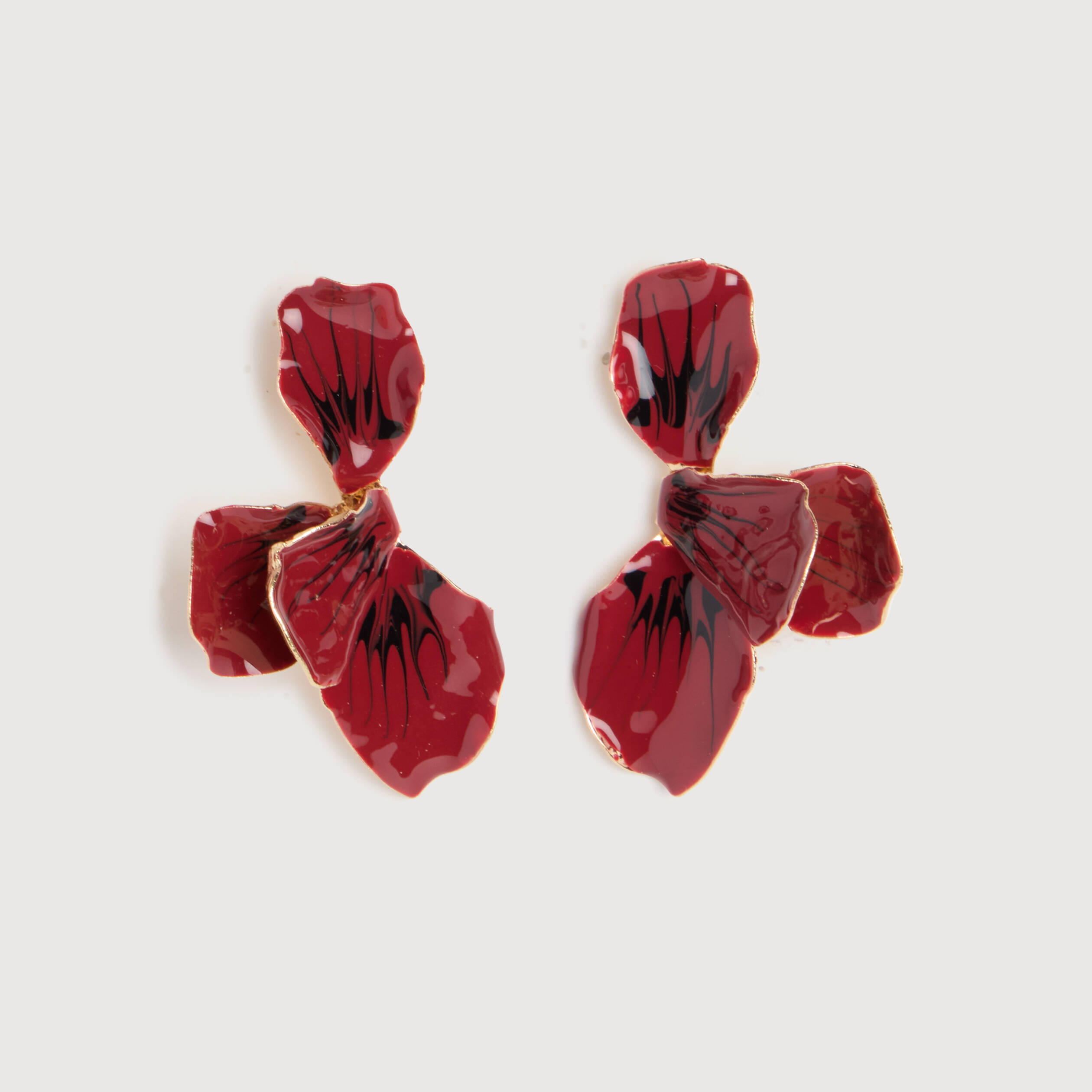 Boucles d'oreilles bordeaux femme