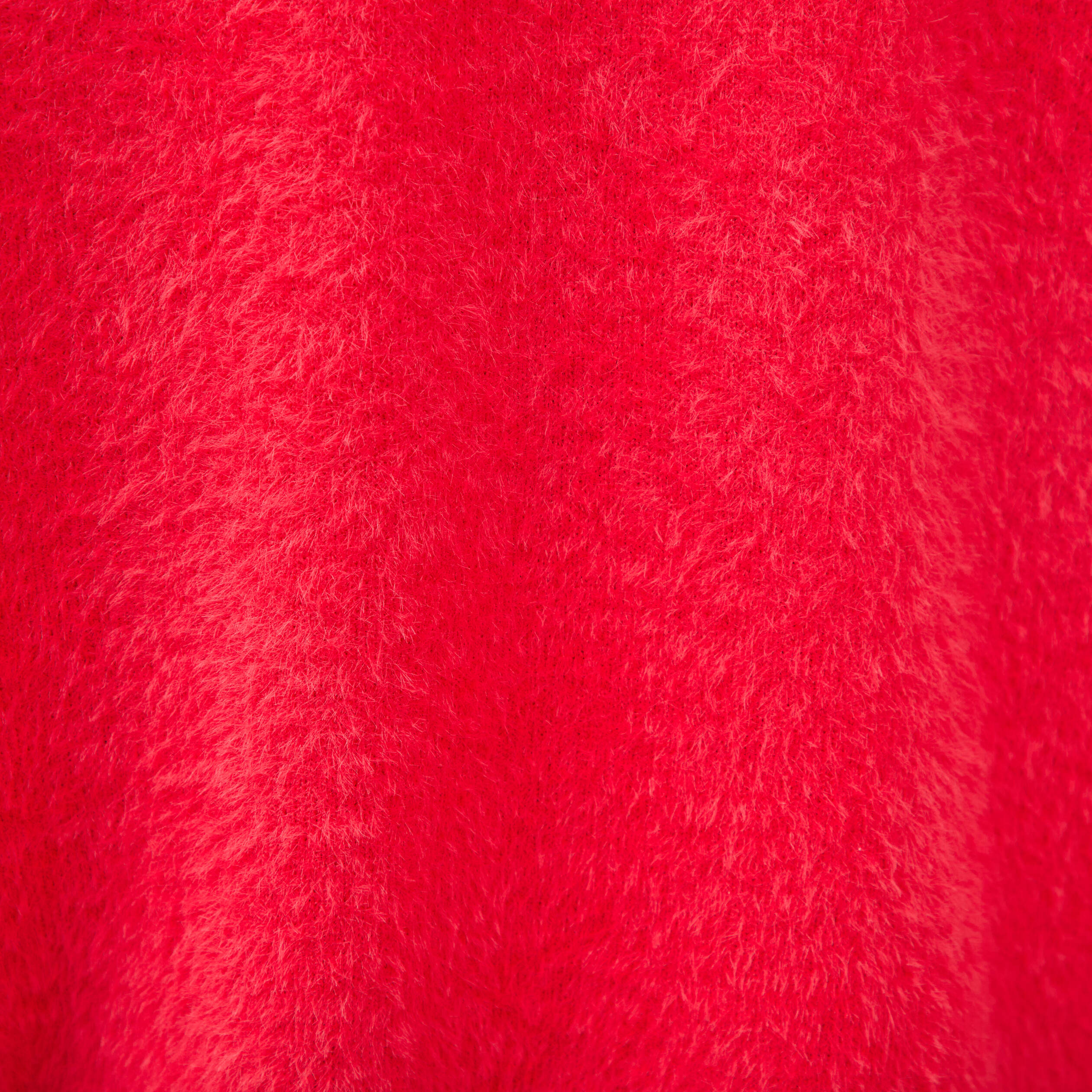 Pull droit manches 3/4 col rond rouge femme