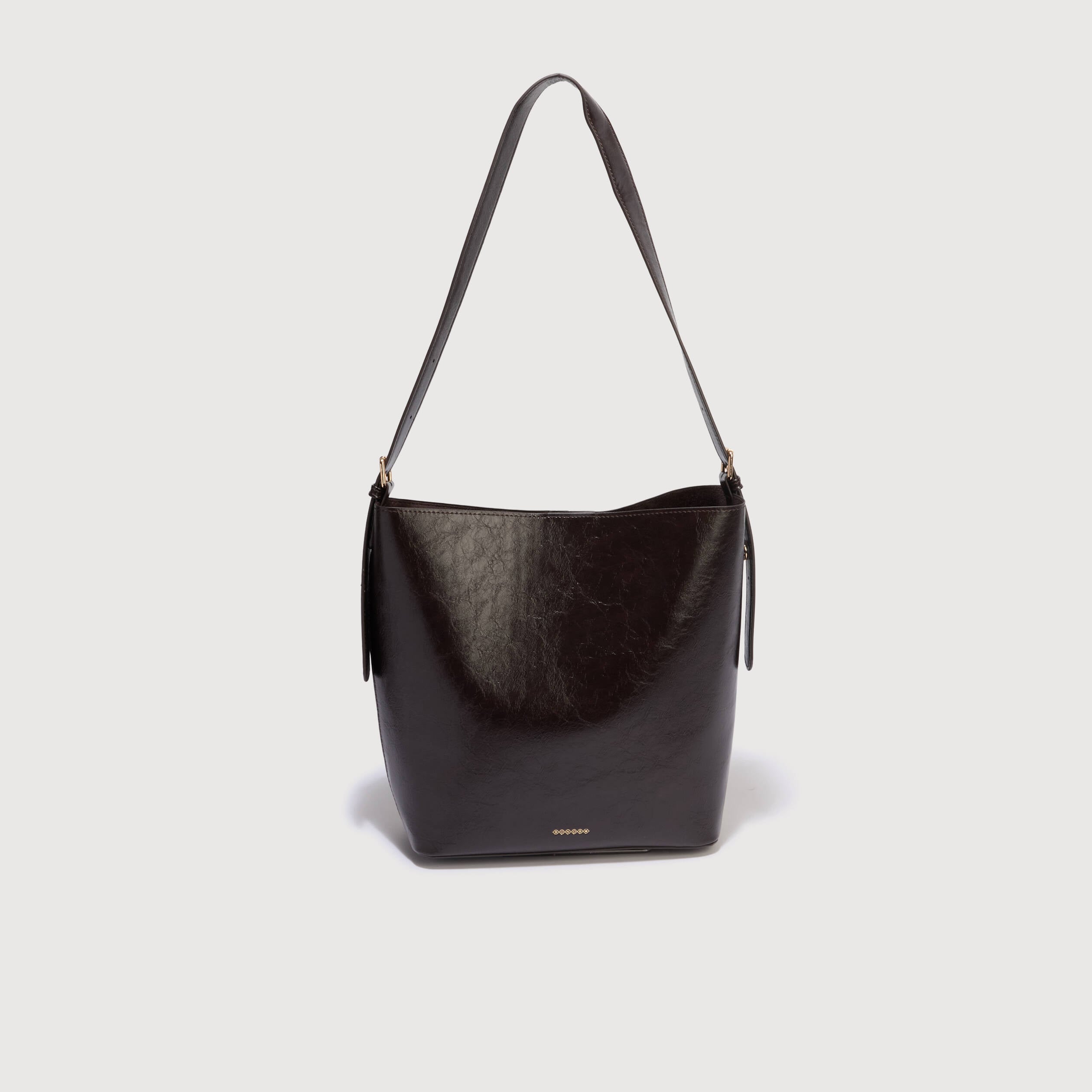 Sac bandouli&egrave;re marron fonc&eacute; femme