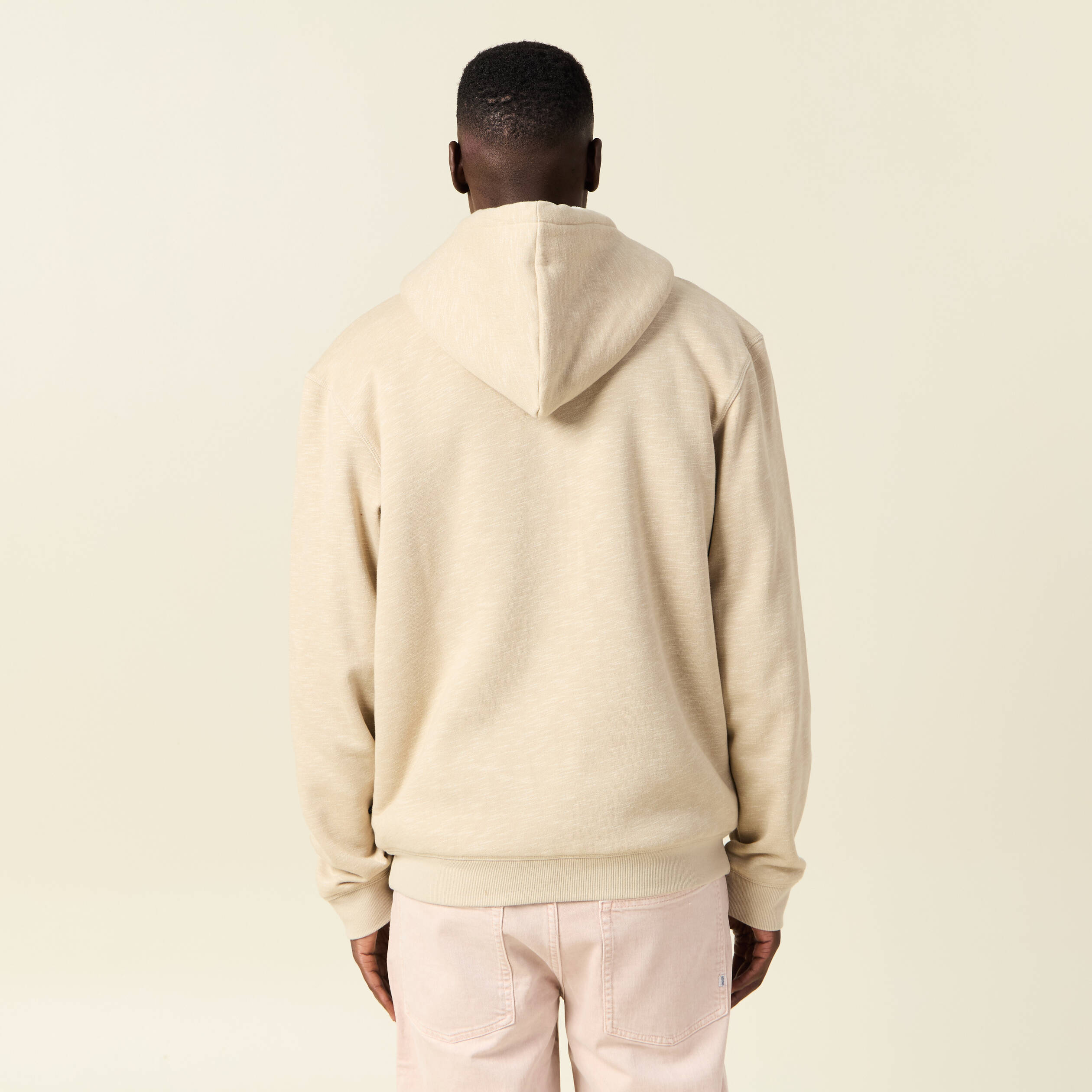 Sweatshirt col zippé en coton mélangé Beige Carhartt wip - Homme