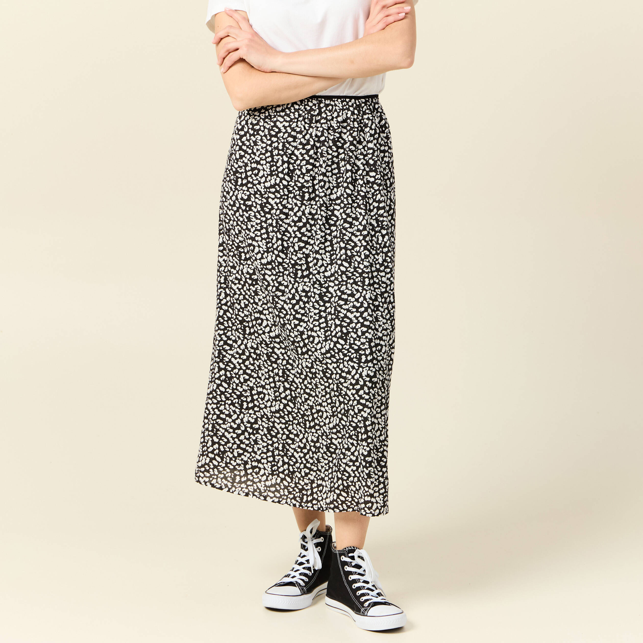 jupe longue trapeze noir femme Jupe longue trapèze noir femme
