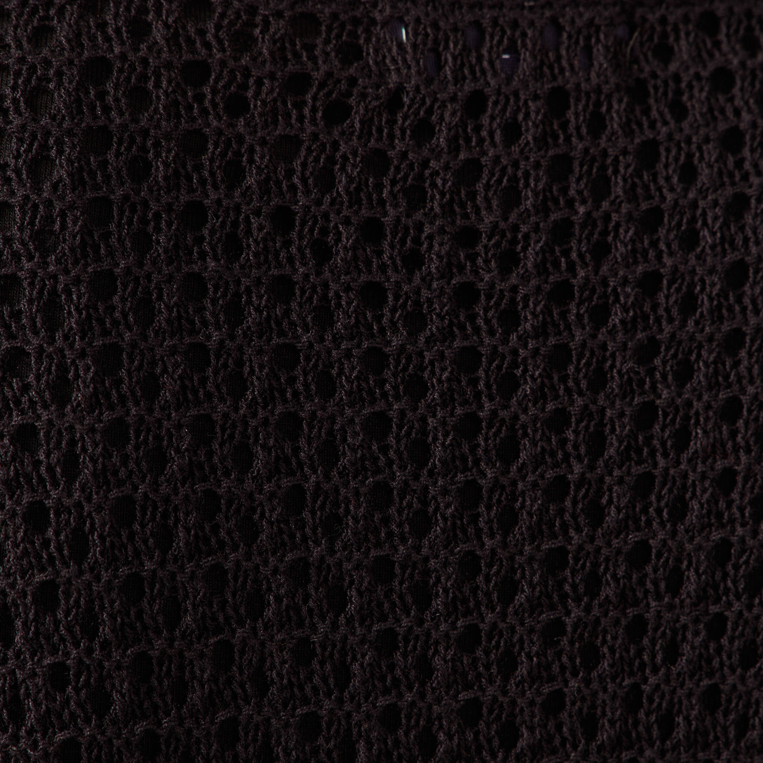 Pull ajour&eacute; col v manches 3/4 noir femme