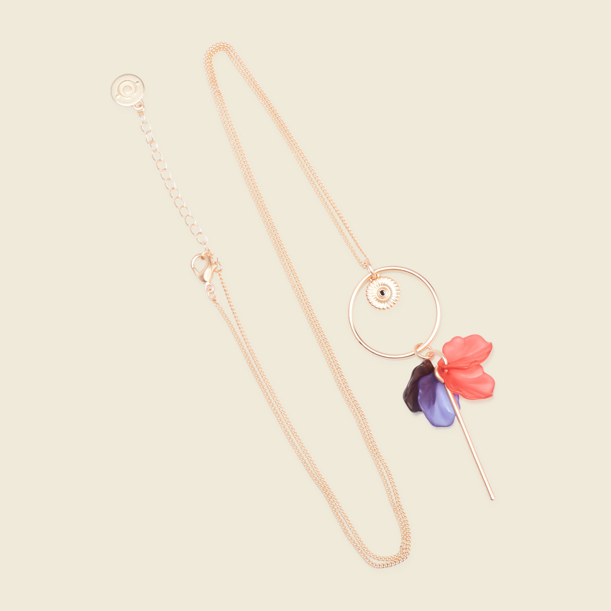 Collier avec pendentif couleur or femme