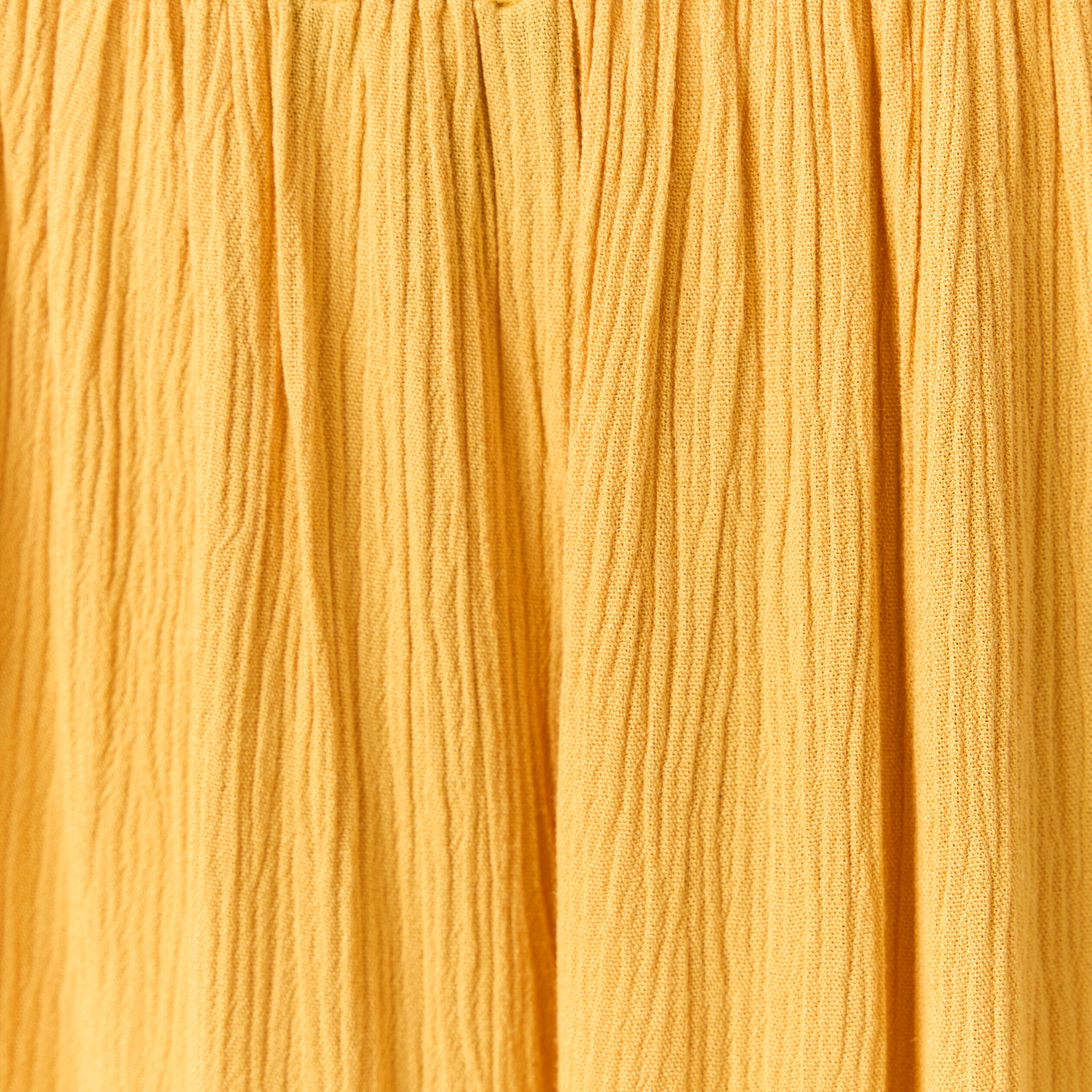 robe evasee poitrine crochet jaune femme Robe évasée poitrine crochet jaune femme