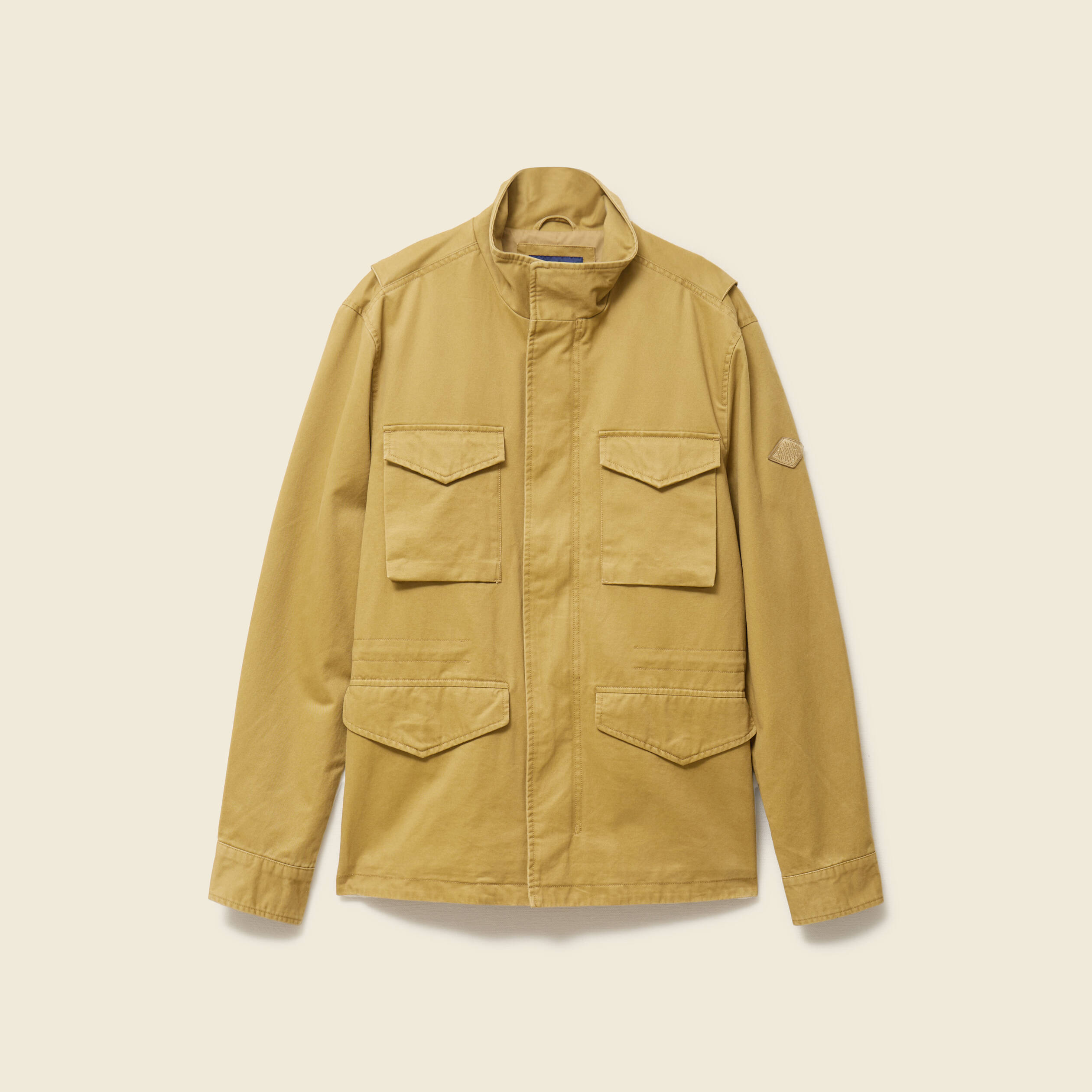 Saharienne col montant manches longues camel homme