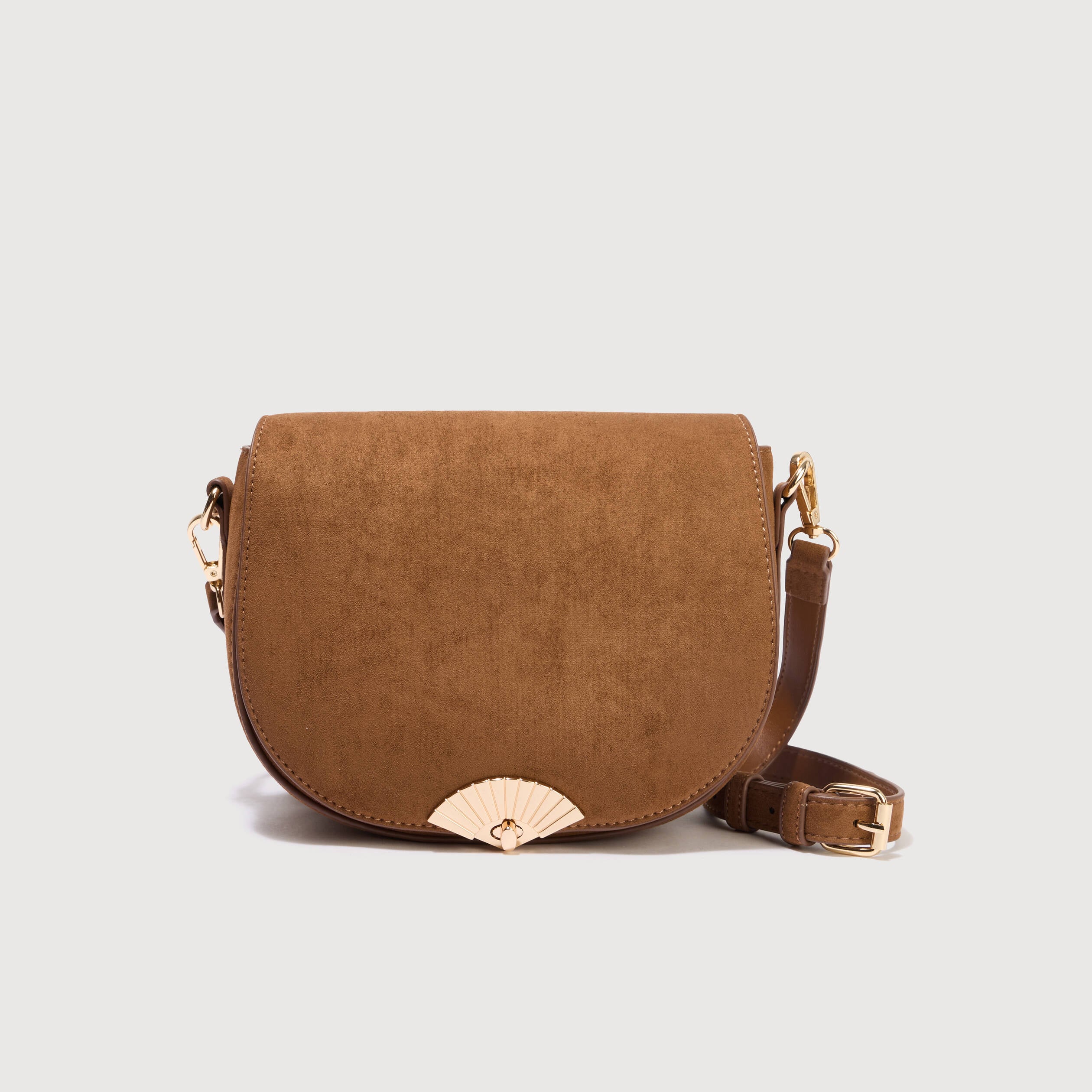 Sac bandouli&egrave;re avec doublure camel femme
