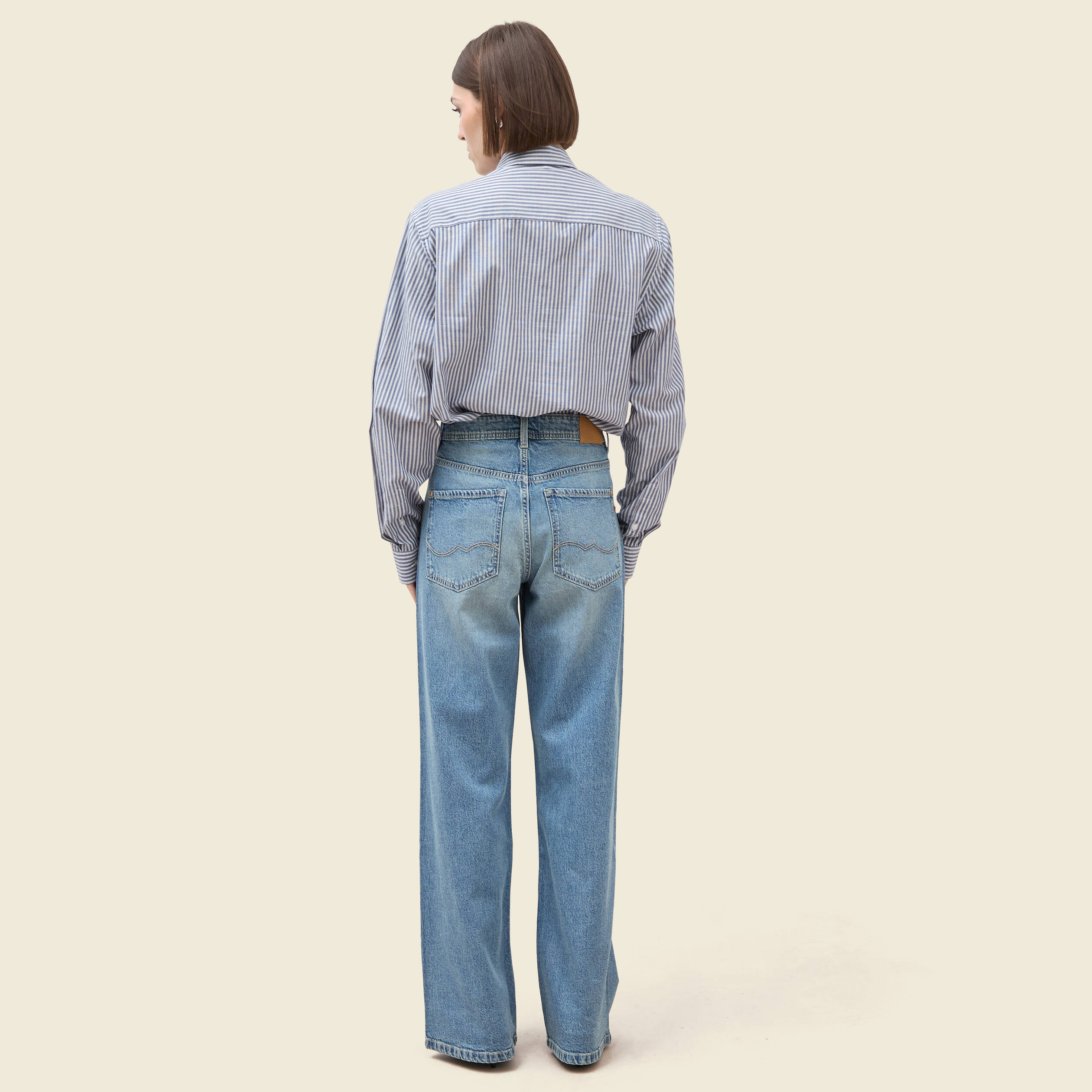 Jeans large taille standard denim used femme