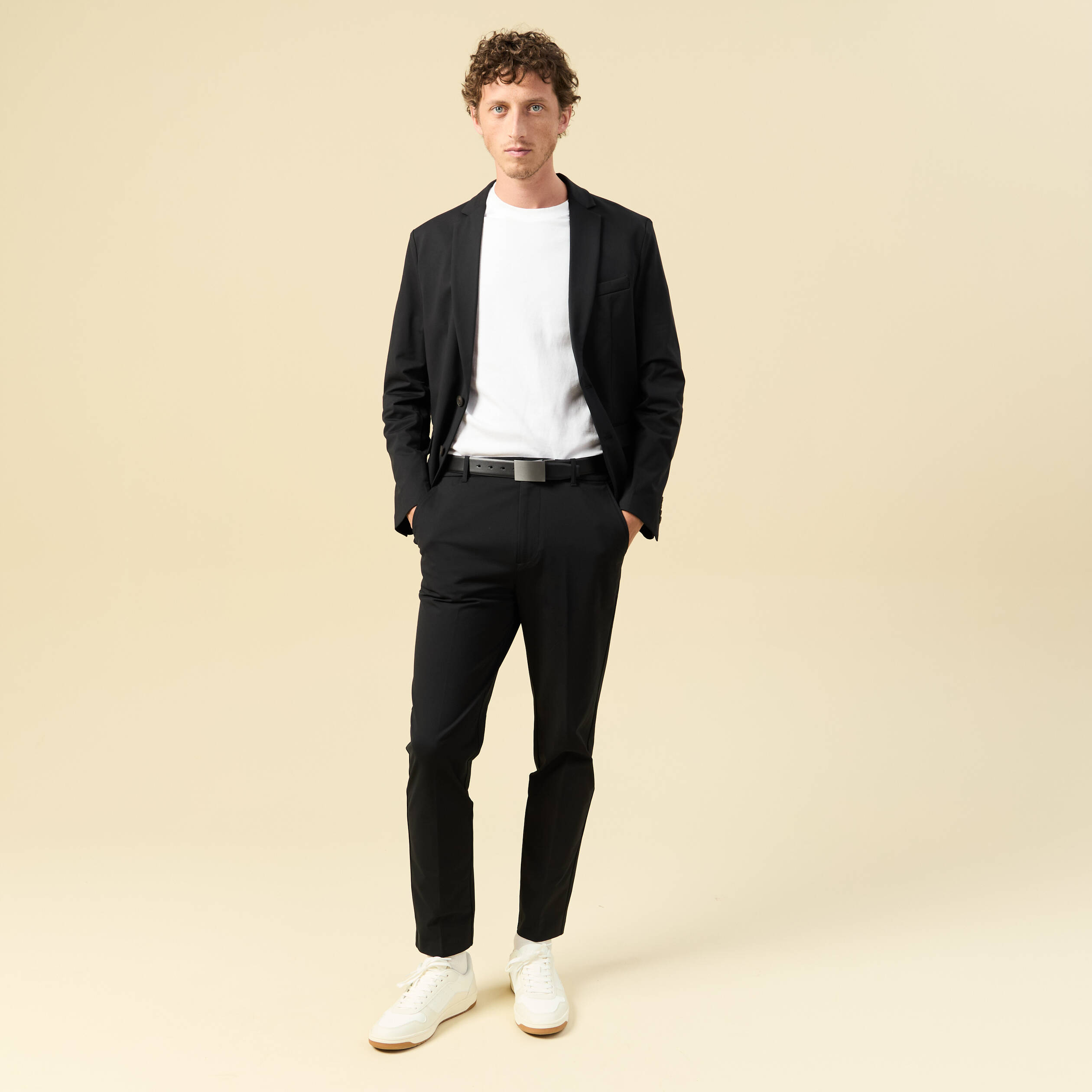 Veste blazer stretch noir homme