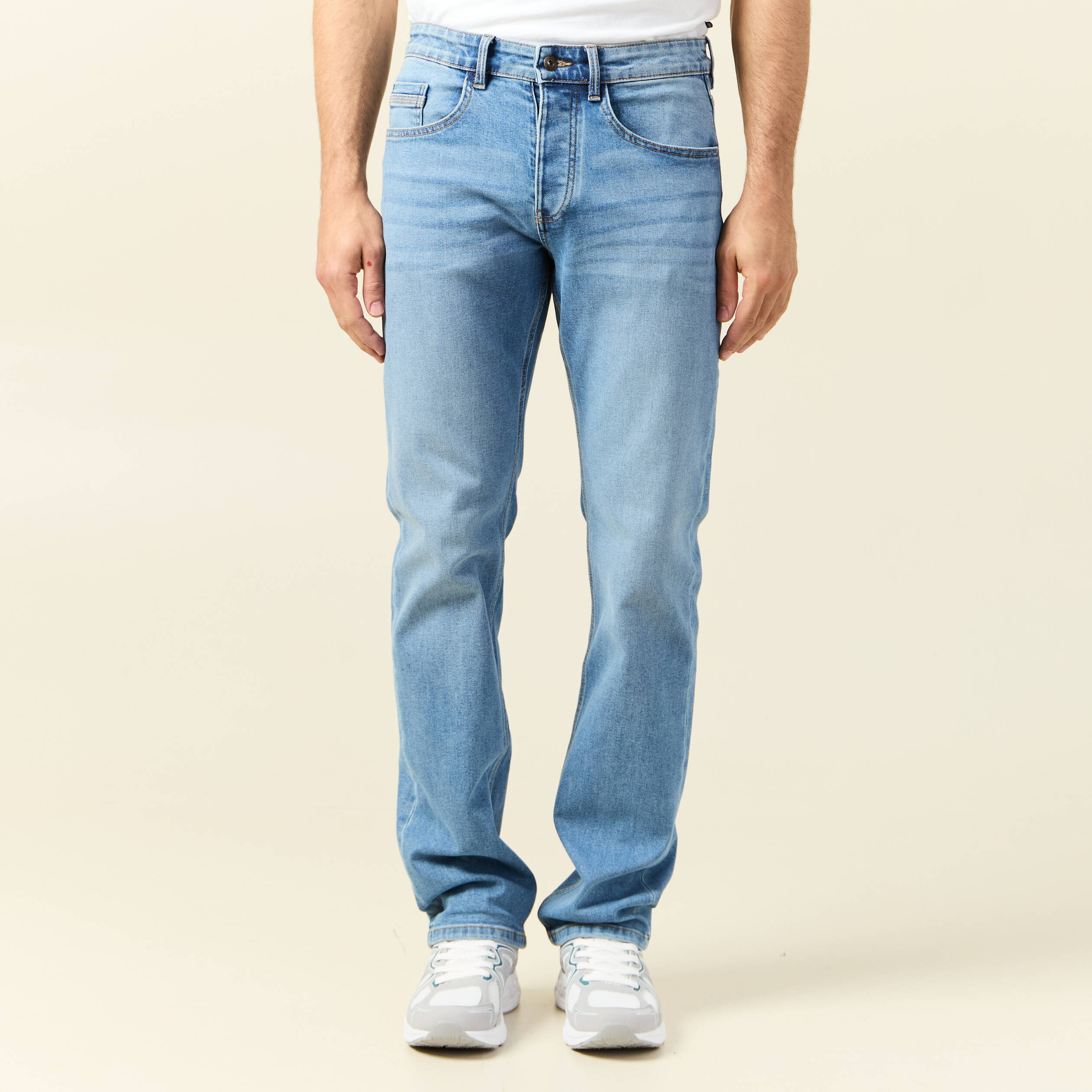 jeans regular eco responsable denim used homme Jeans regular éco-responsable denim used homme