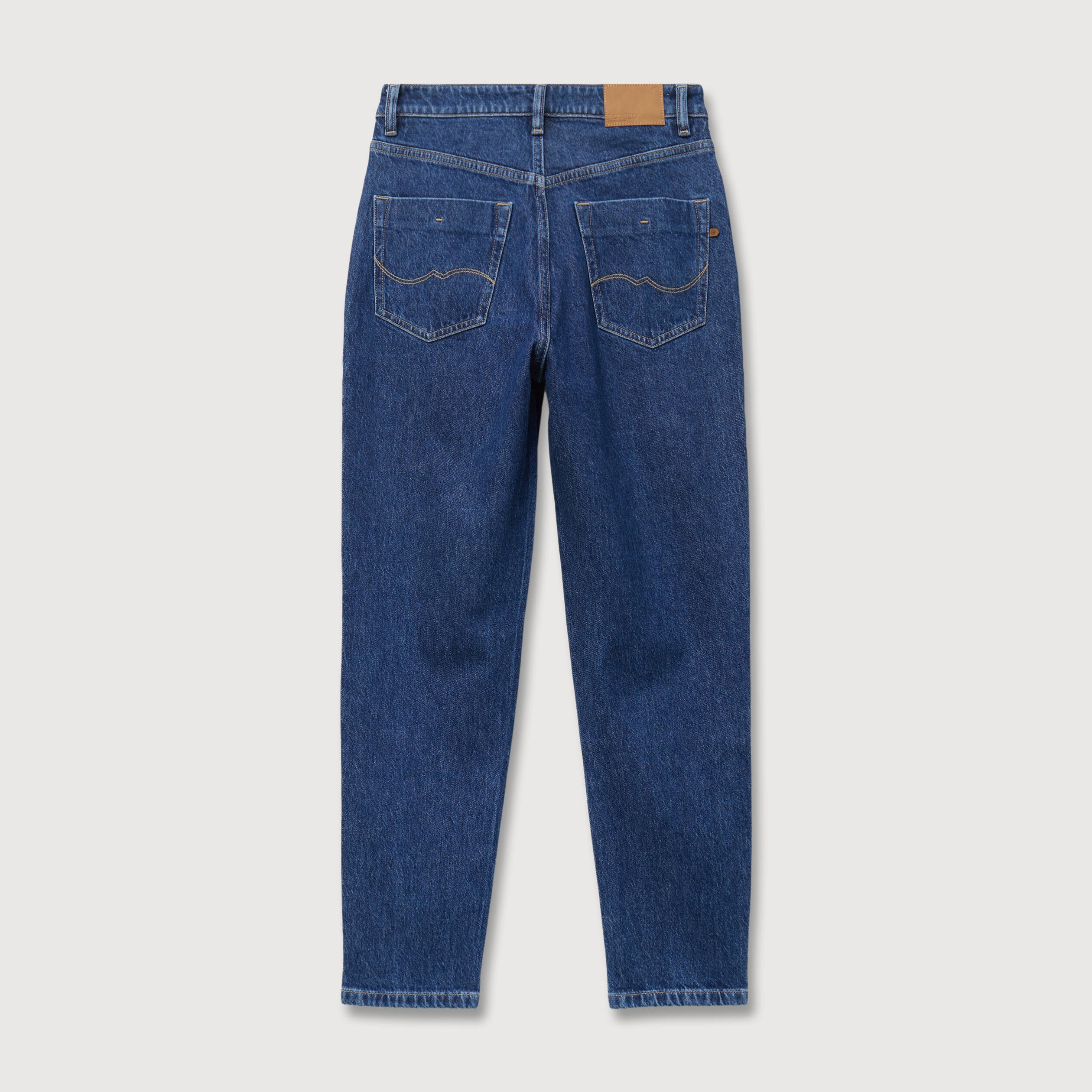 Jeans mom 7/8&egrave;me bleu clair femme