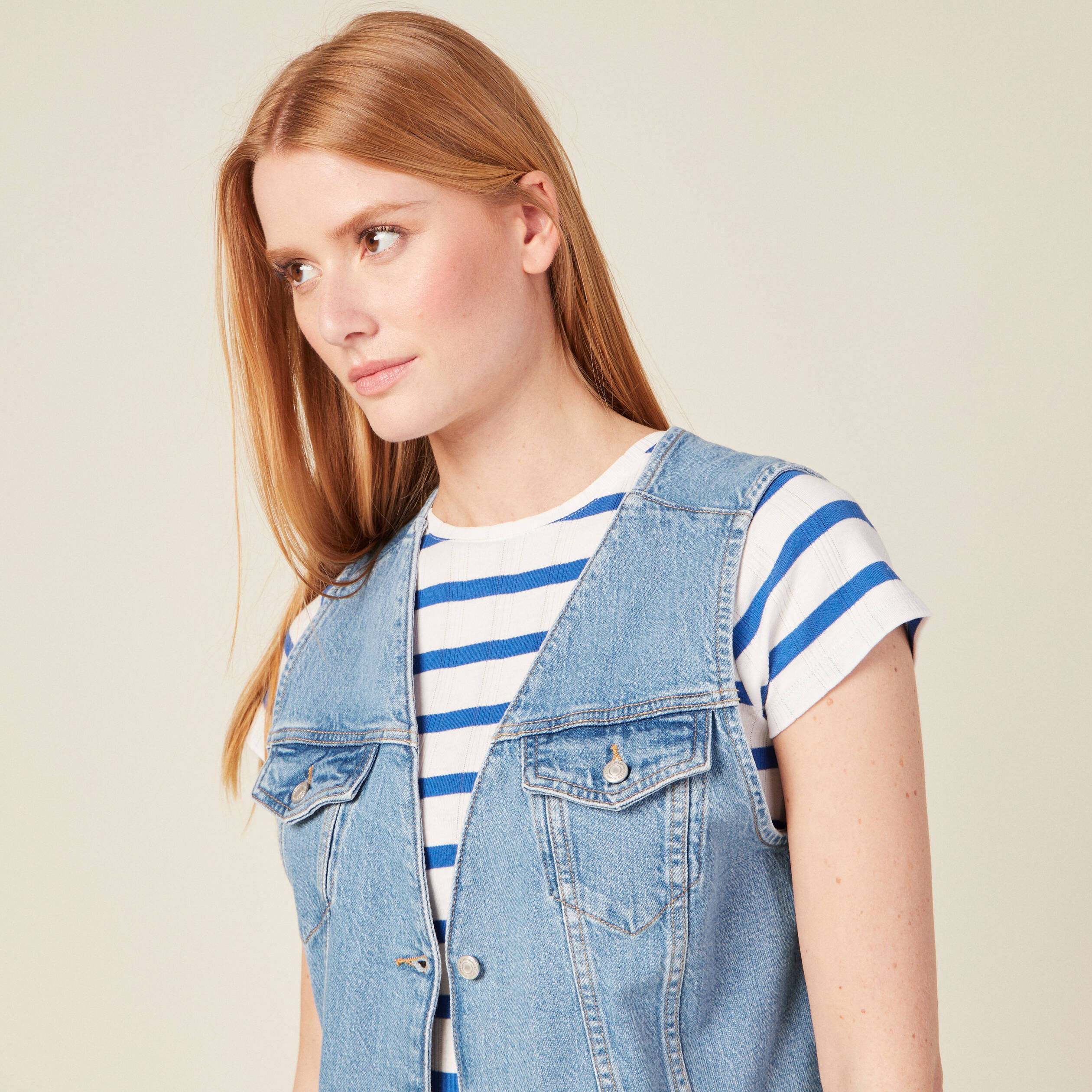 Veste Jean Sans Manche Camaieu Veste Jean Sans Manche Camaieu