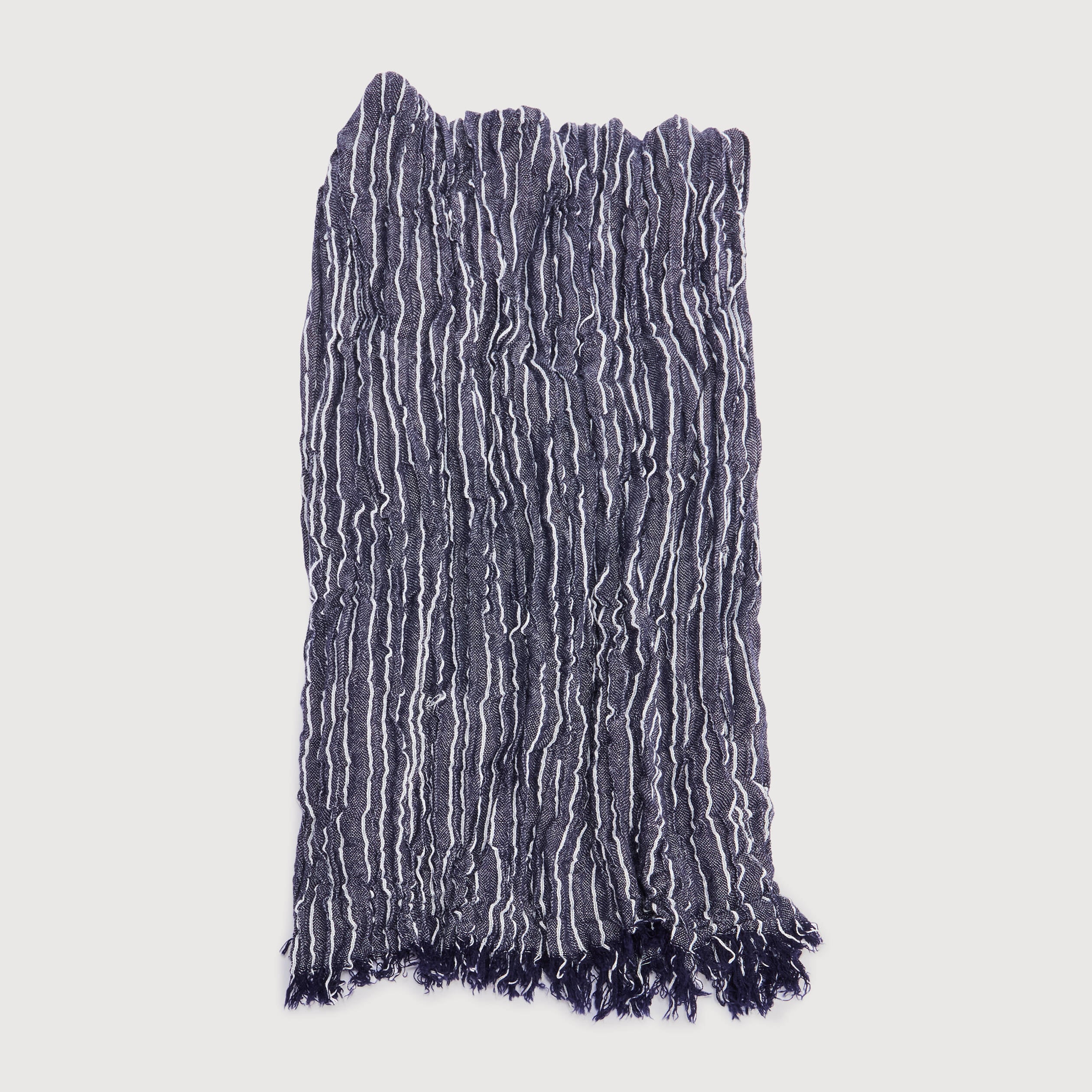 Foulard pliss&eacute; bleu marine homme