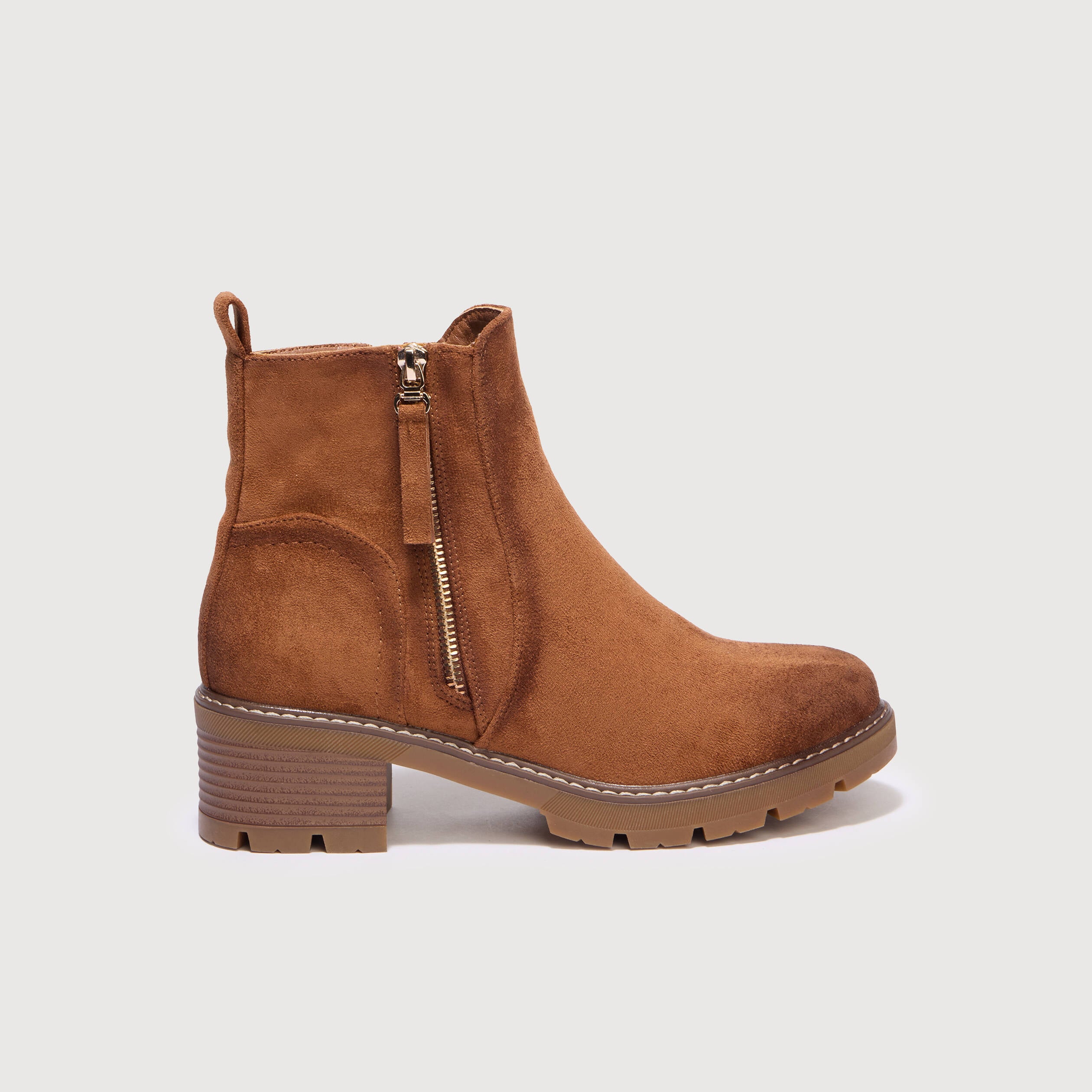 Bottines semelle gomme marron femme