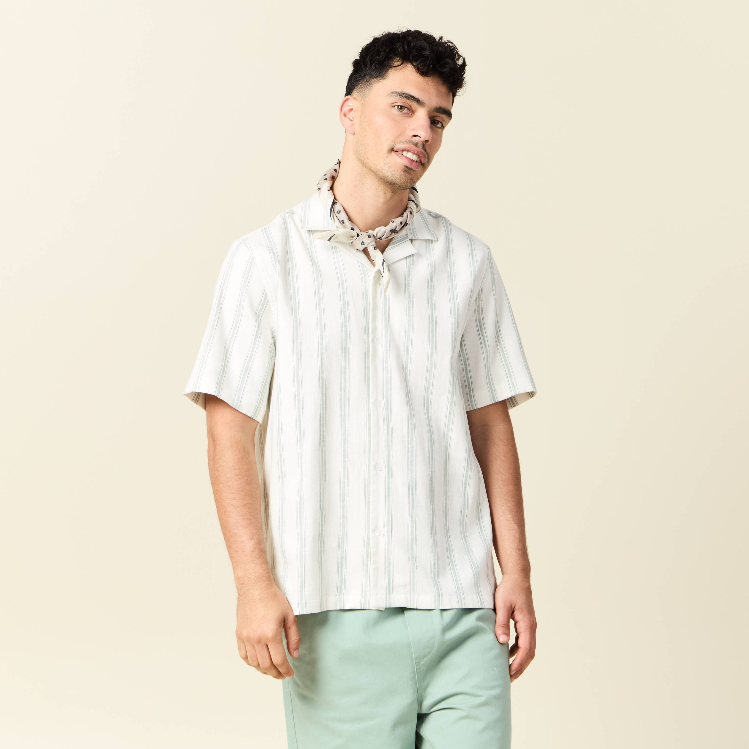 chemise manches courtes vert homme Chemise manches courtes vert homme