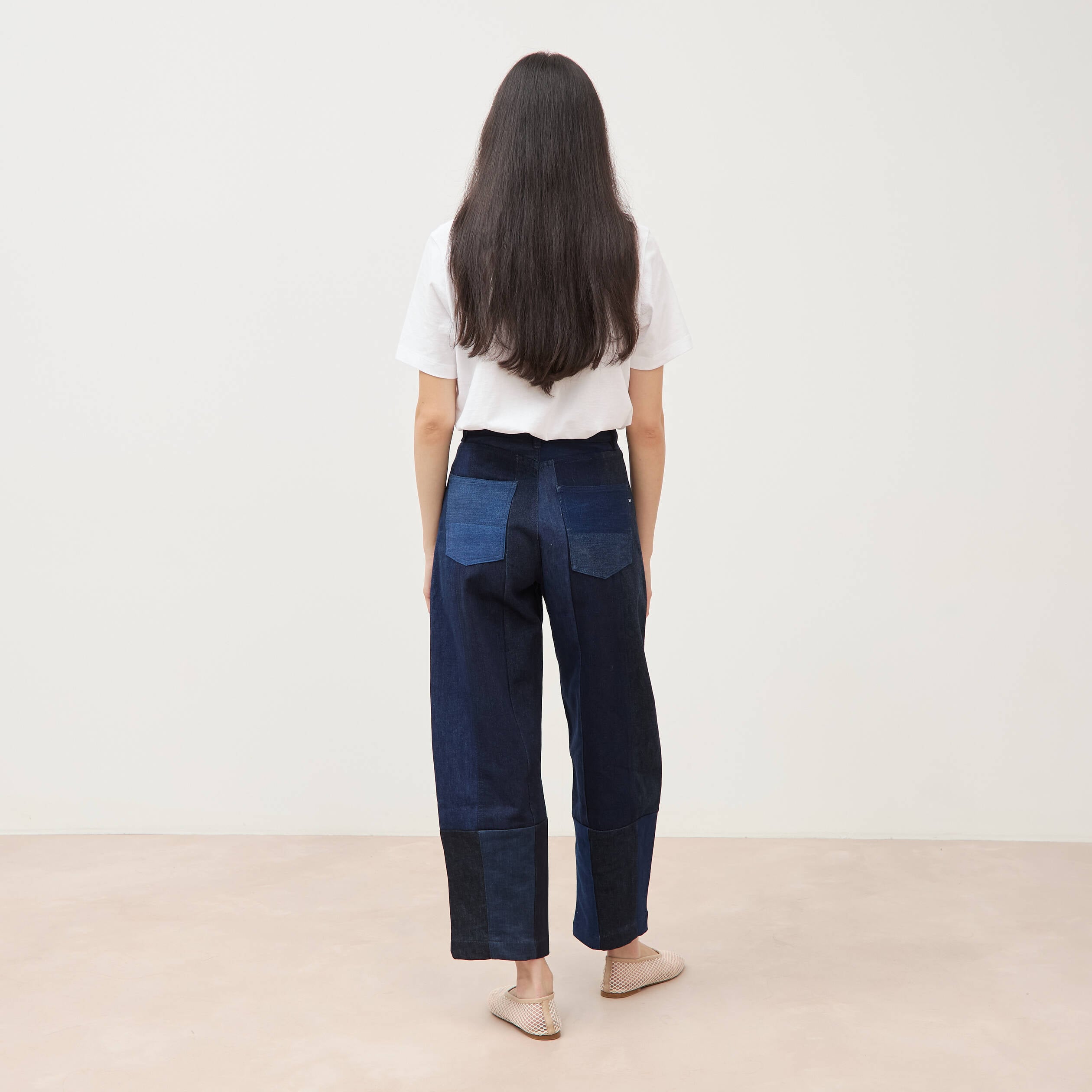 Jeans barrel taille standard denim stone femme