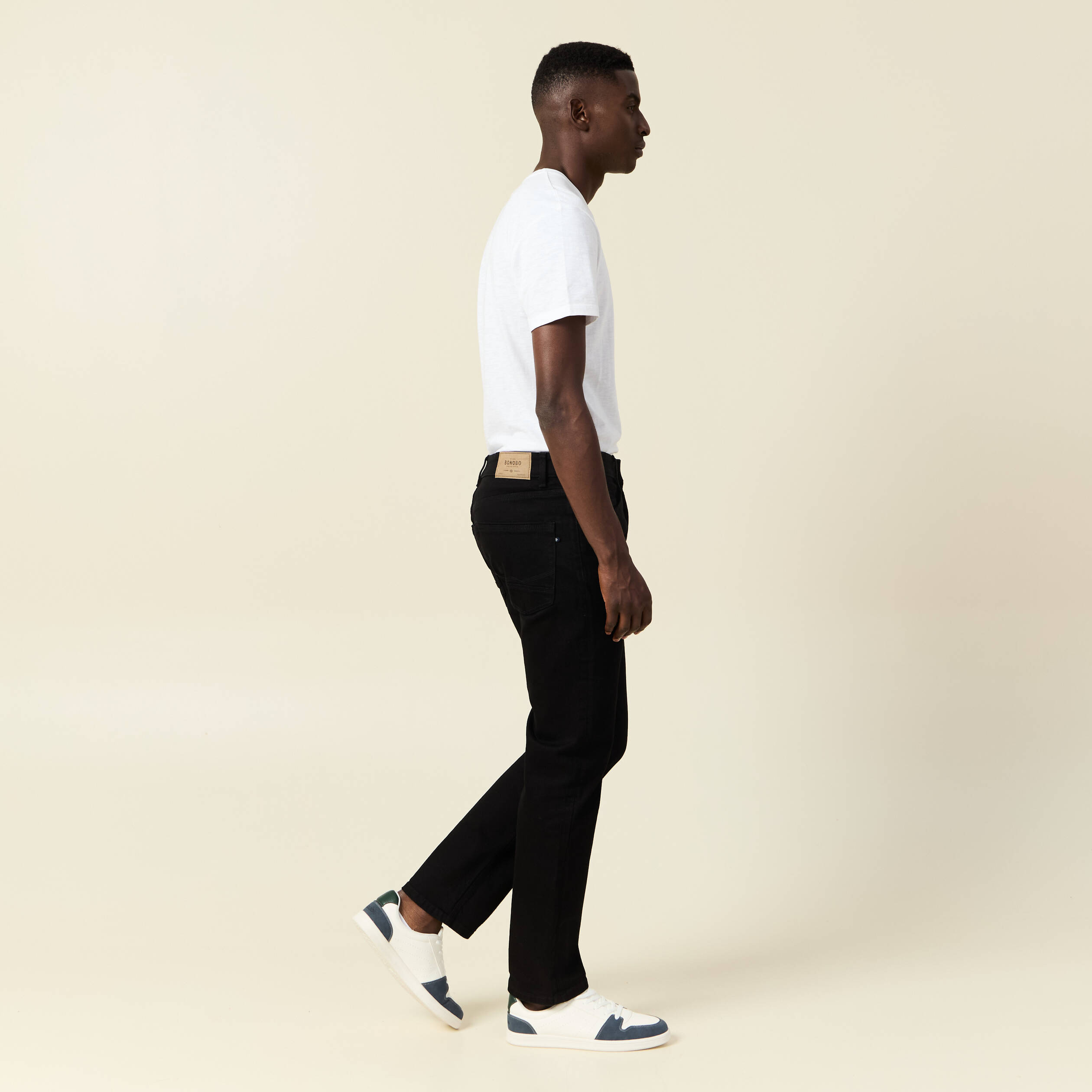 Jeans regular longueur 32 denim noir homme