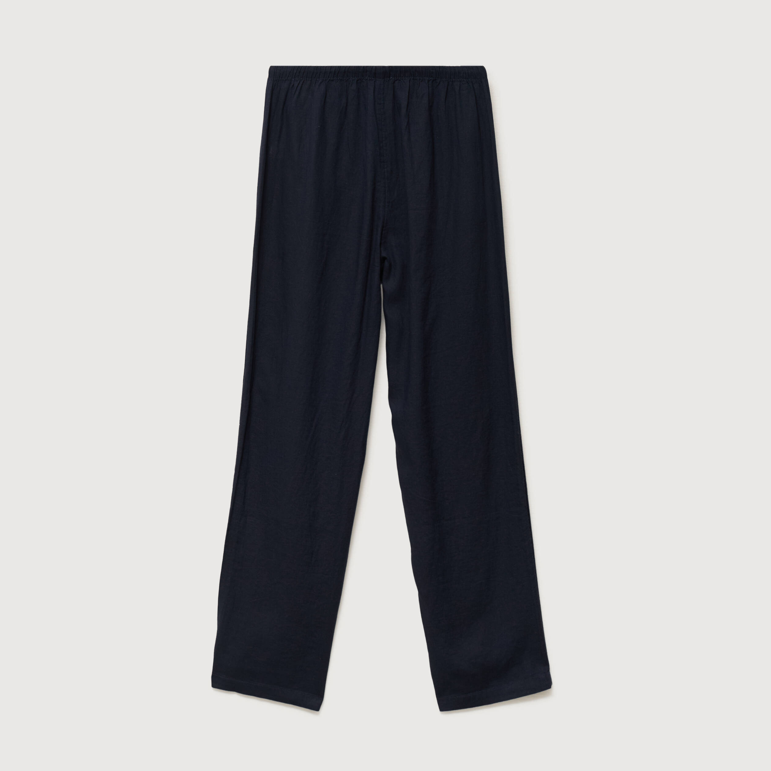 Pantalon standard fluide bleu marine femme