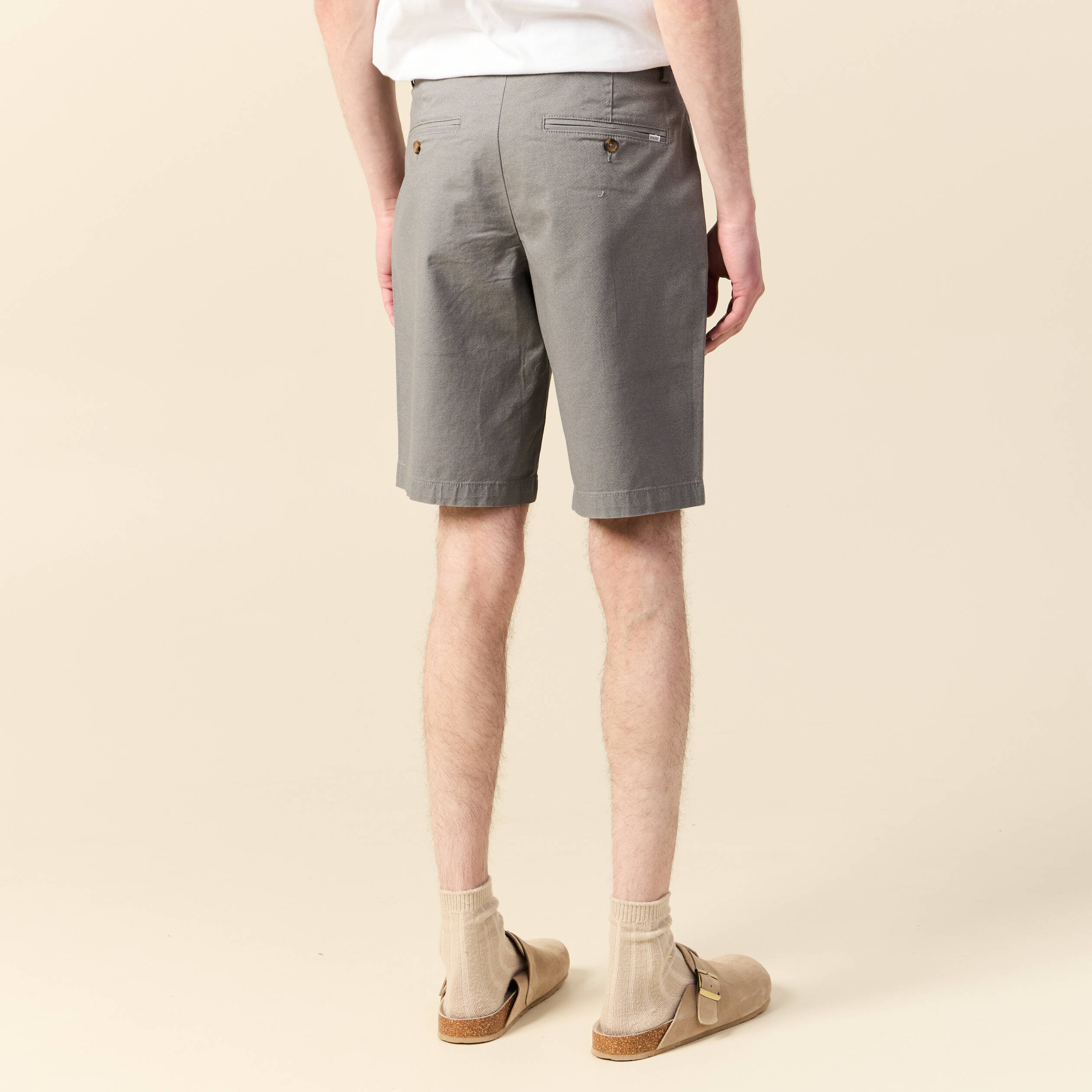bermuda droit eco responsable gris homme Bermuda droit éco-responsable gris homme