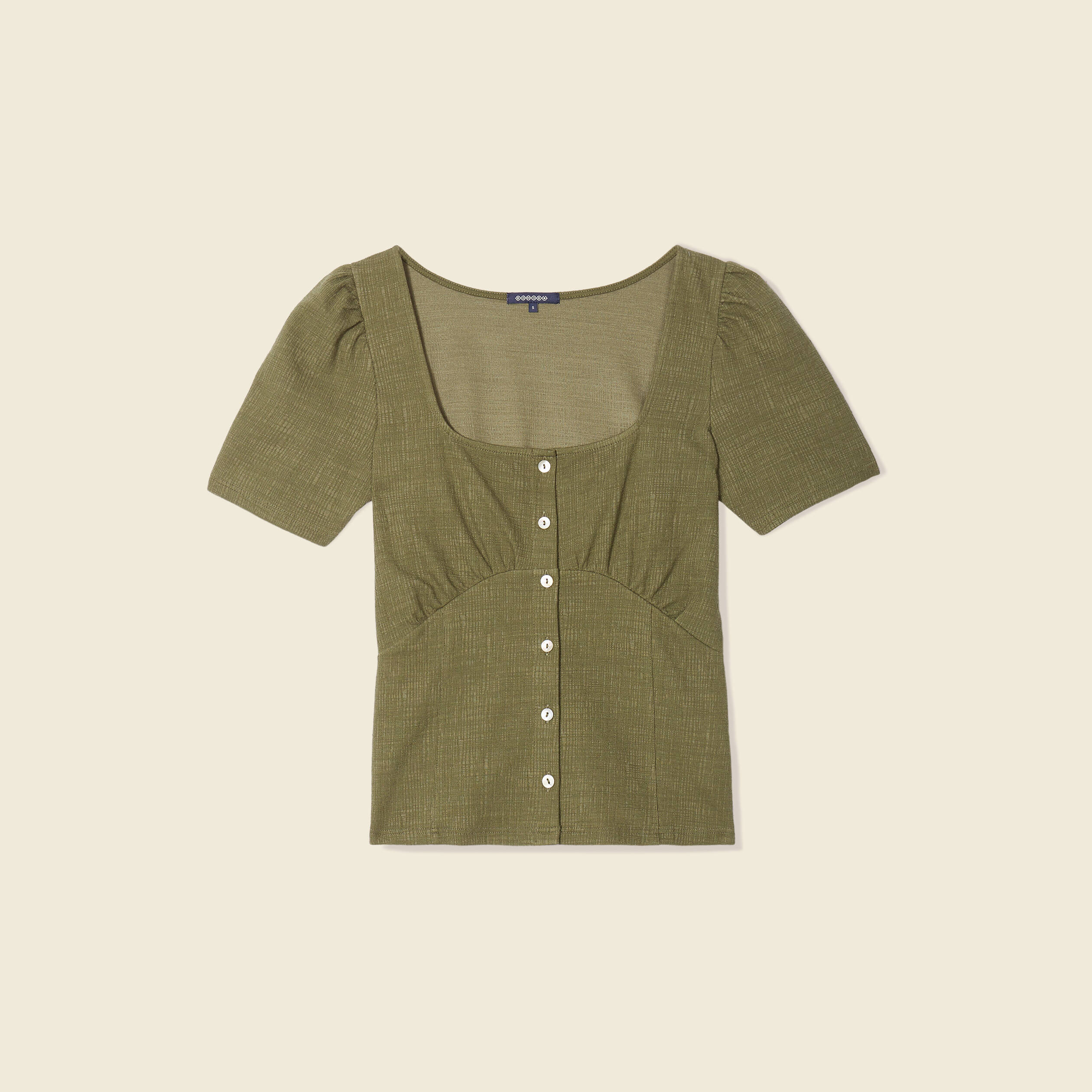 t shirt manches courtes vert kaki femme T-shirt manches courtes vert kaki femme