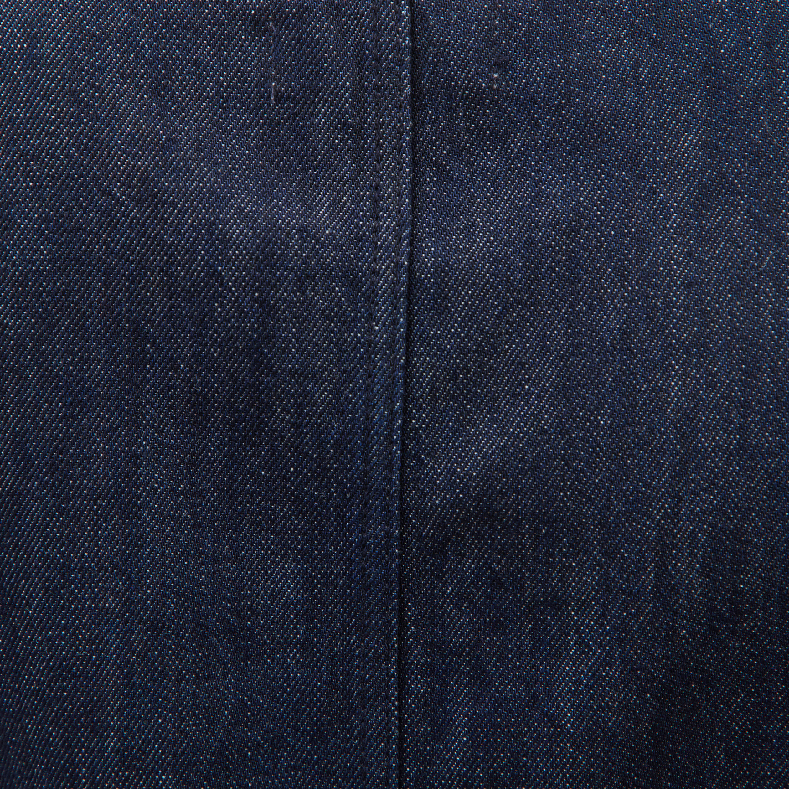 Gilet en jeans sans manches col rond denim brut femme