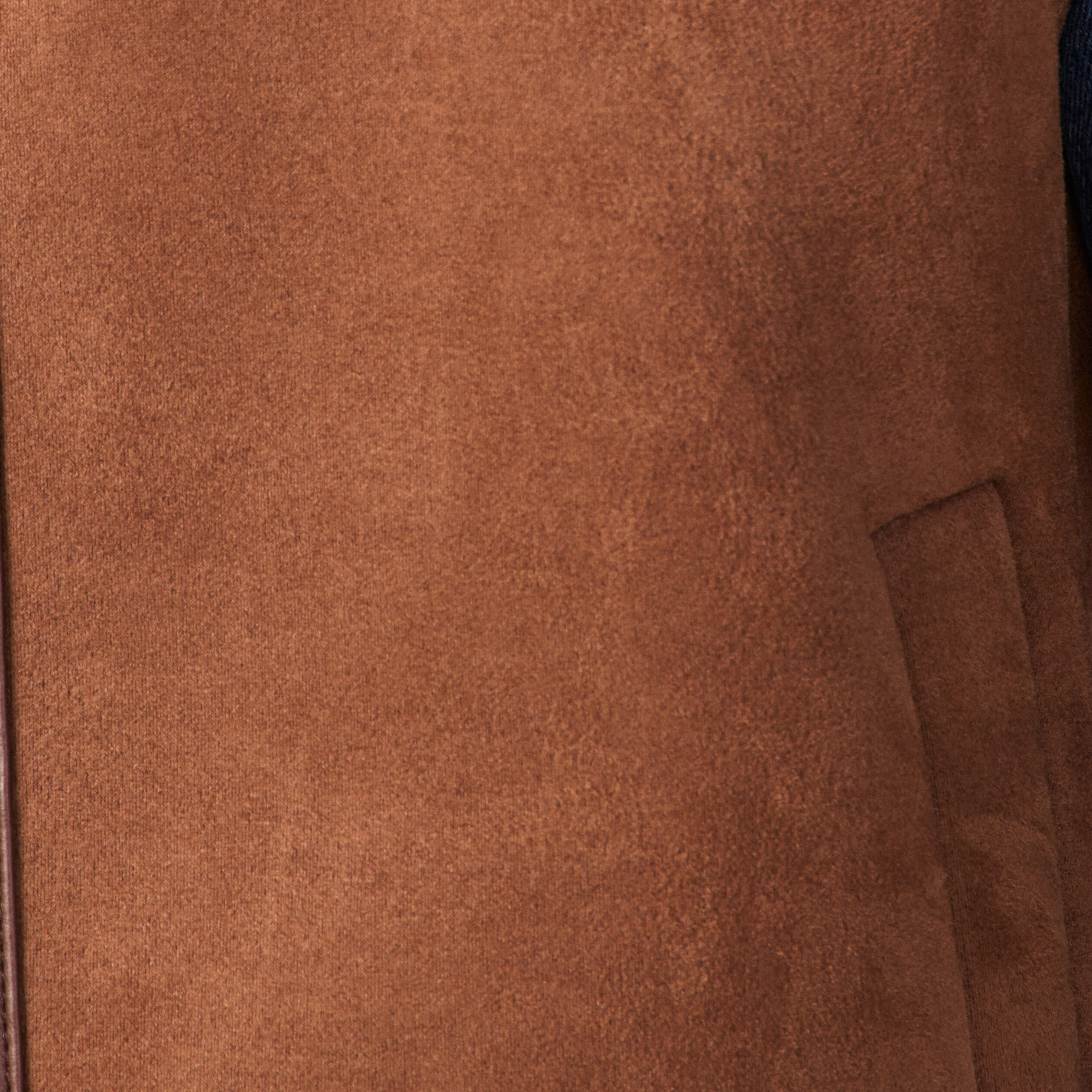 Veste ajustée suédine marron homme
