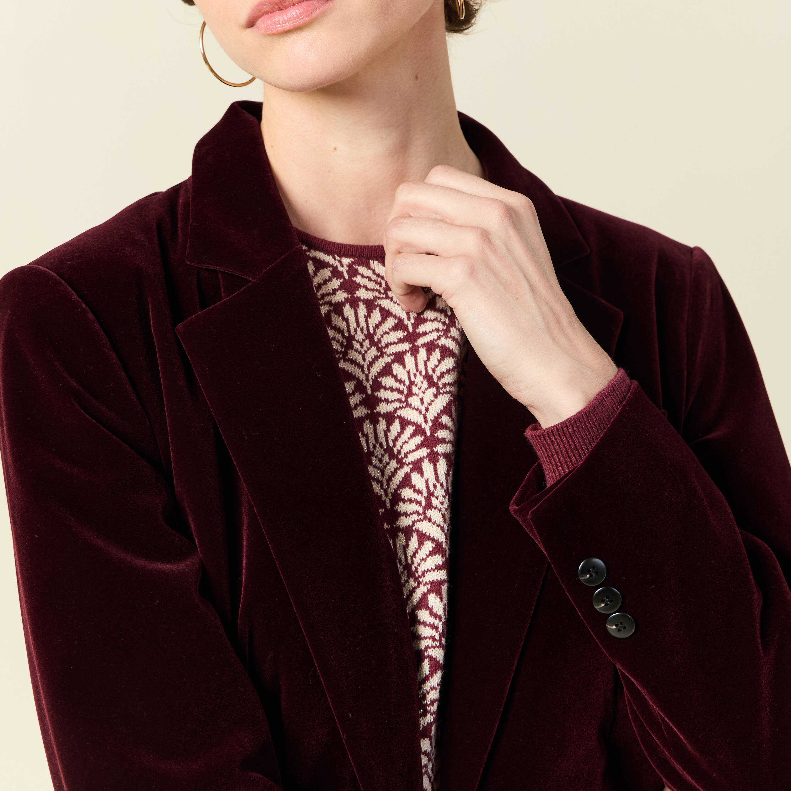 veste blazer velours bordeaux femme Veste blazer velours bordeaux femme
