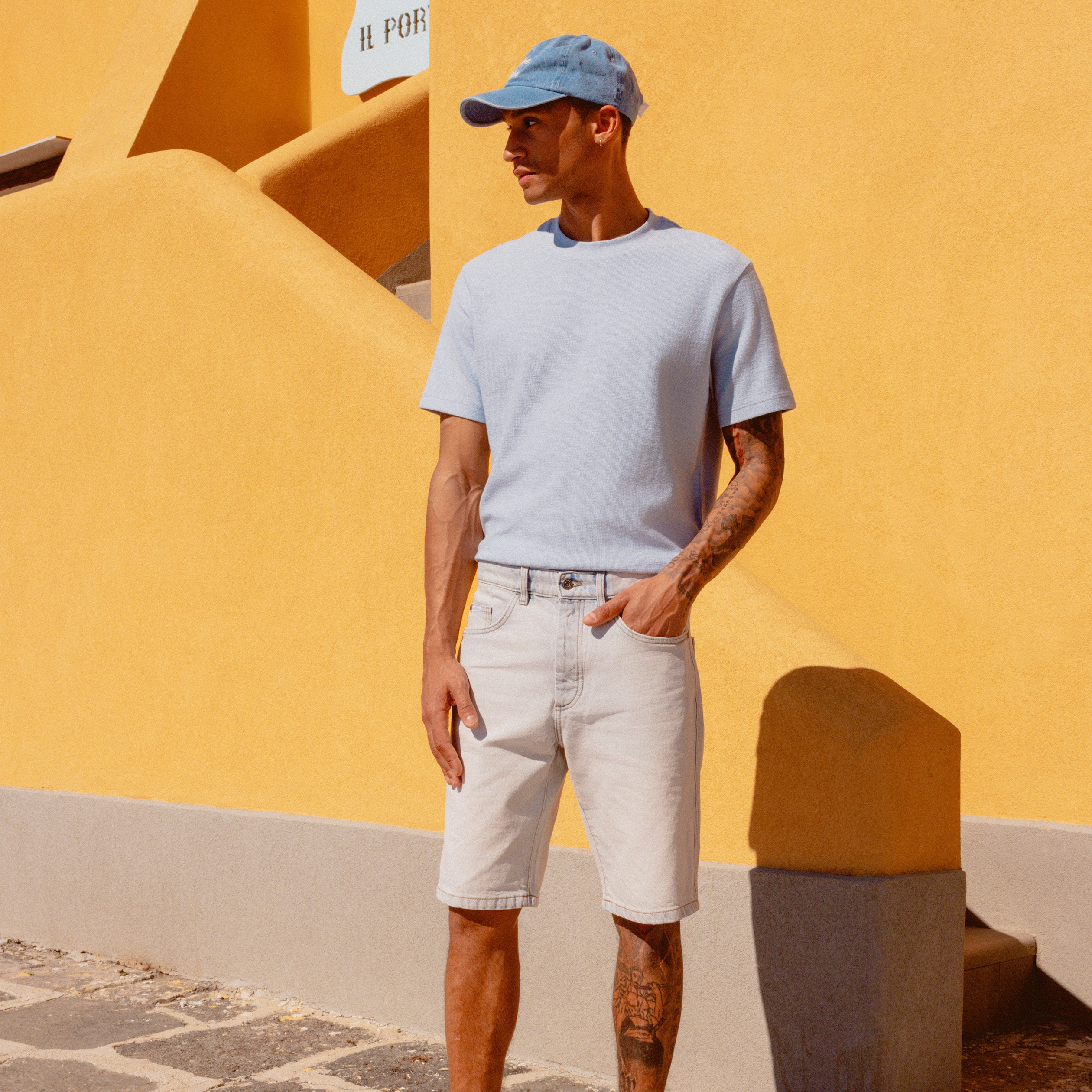 t shirt manches courtes bleu ciel homme T-shirt manches courtes bleu ciel homme