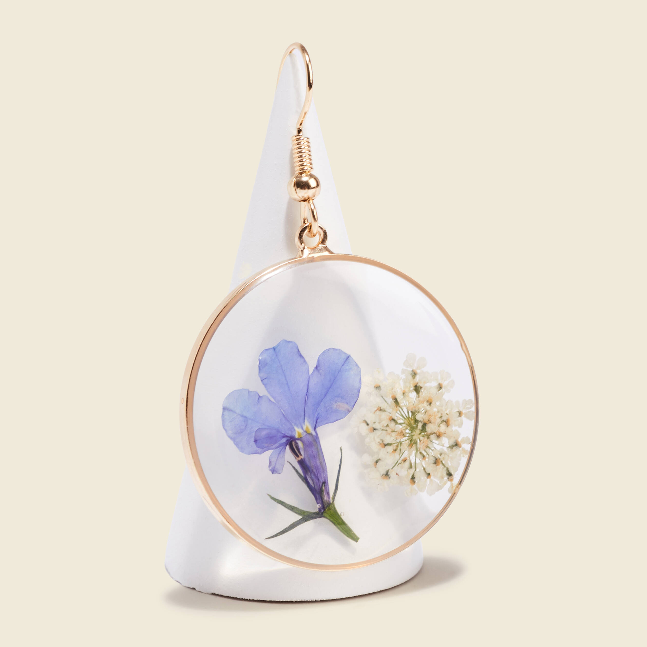 Boucles d'oreilles pendantes couleur or femme