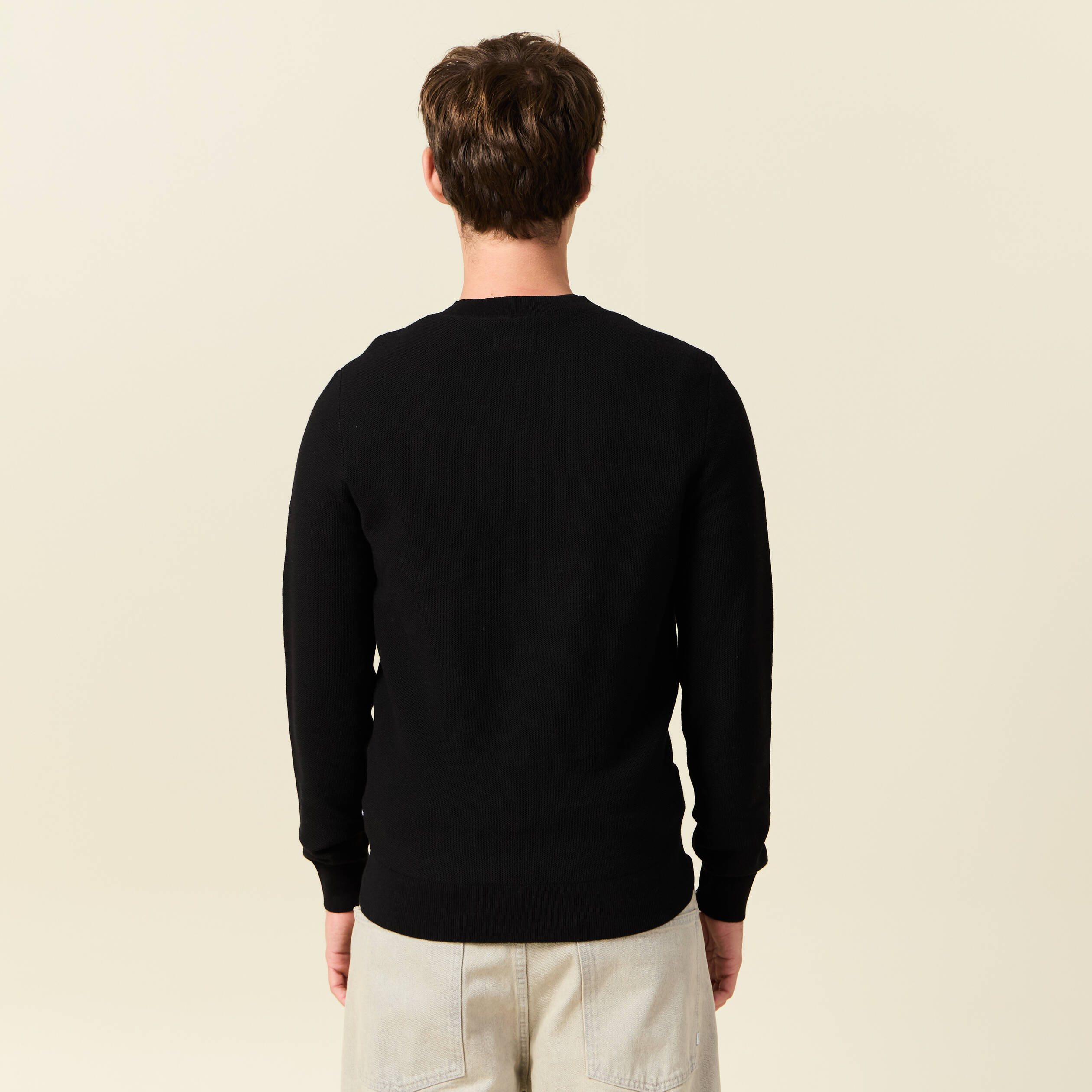 pull col v noir homme Pull col V noir homme