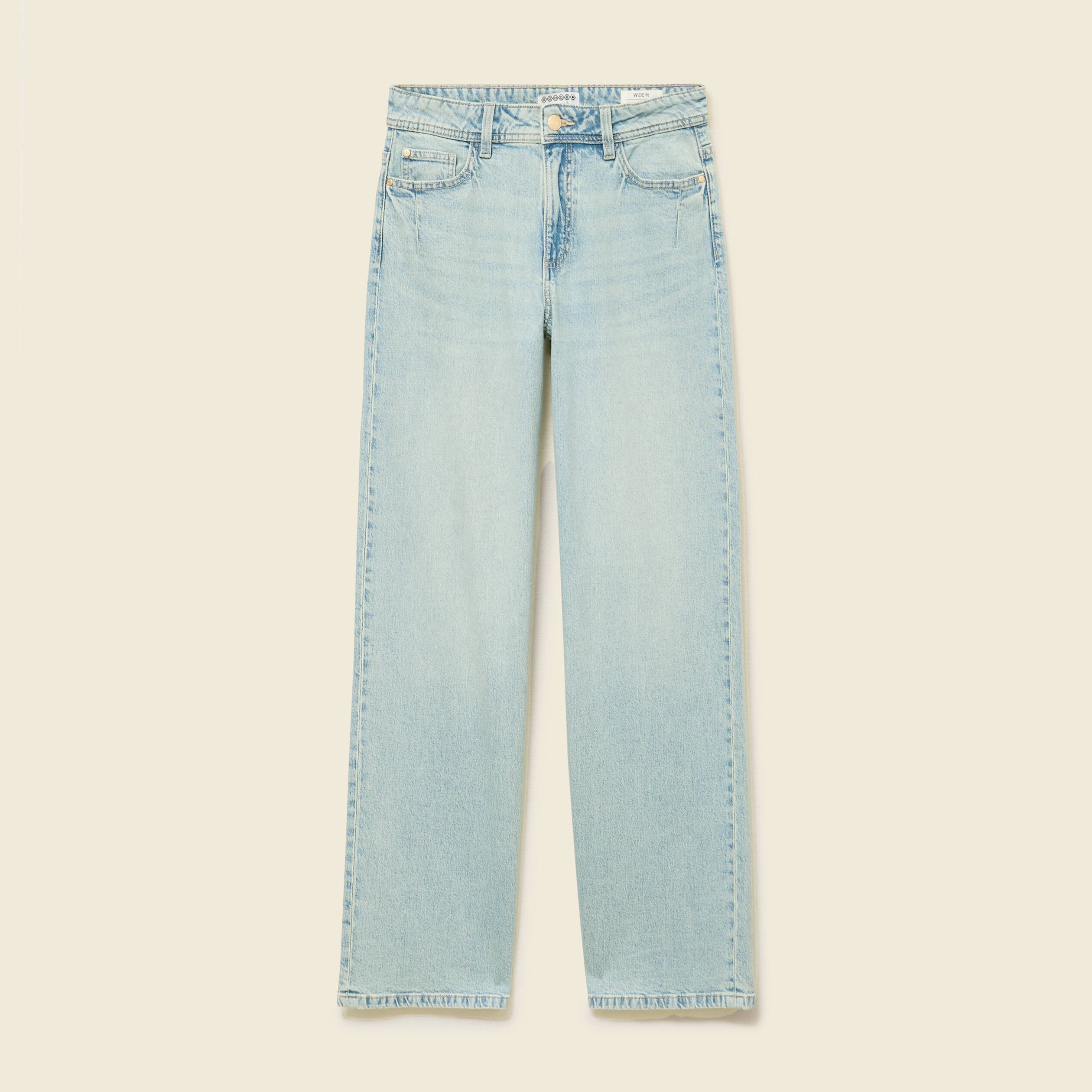jeans large taille standard bleu femme Jeans large taille standard bleu femme